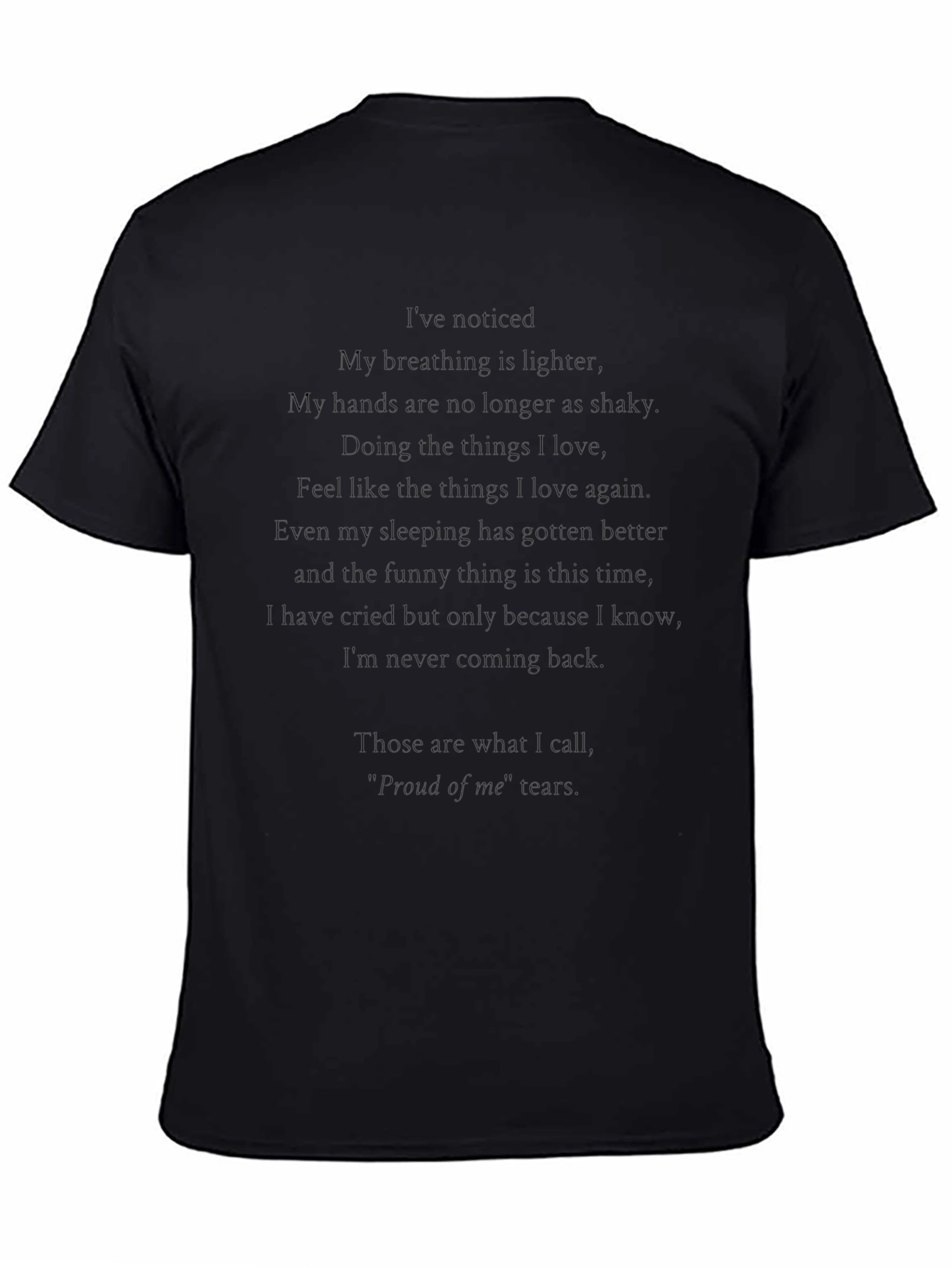 Unique Graphic T-Shirt - Black