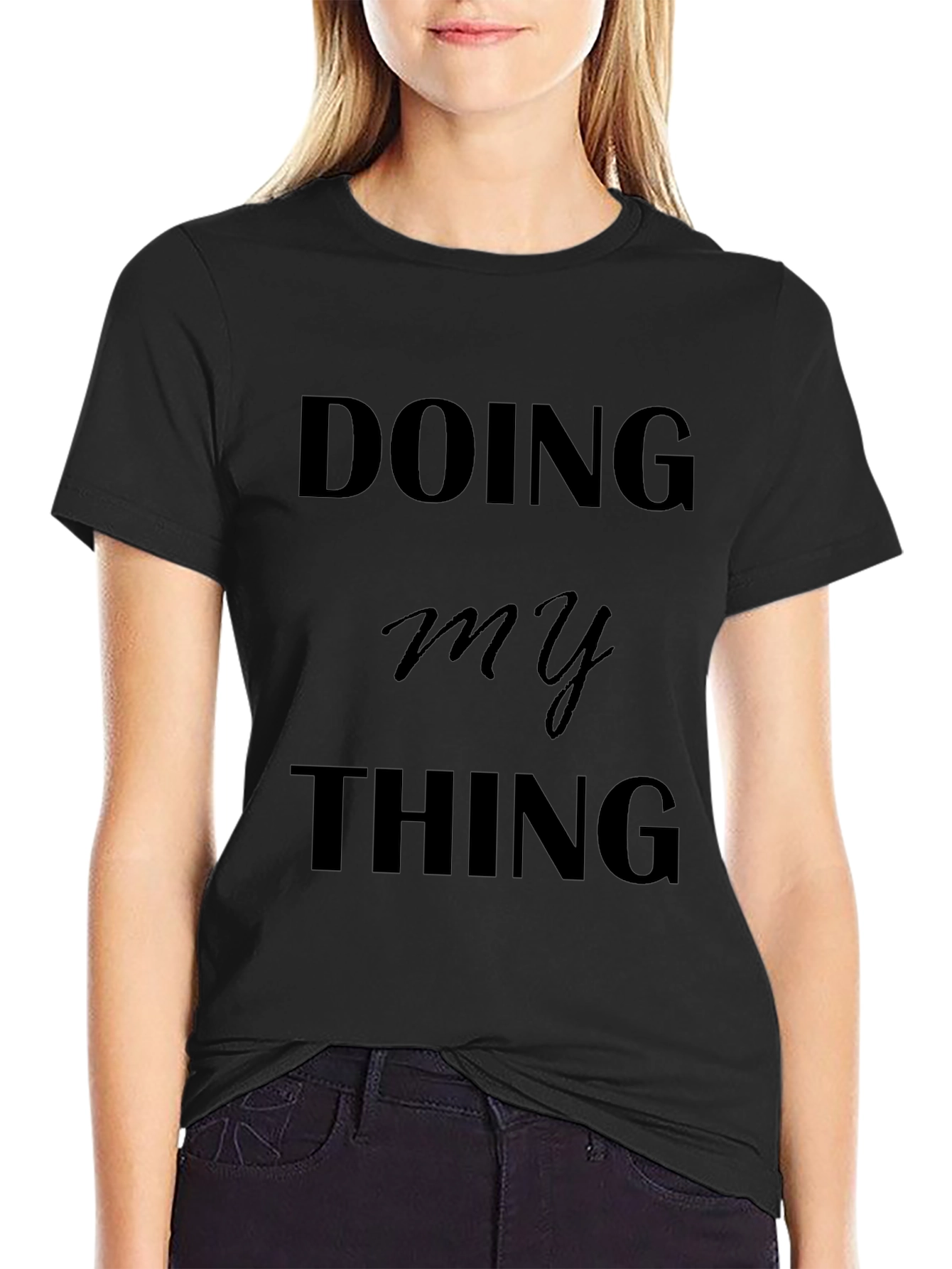 Doing My Thing Black Graphic Tee
