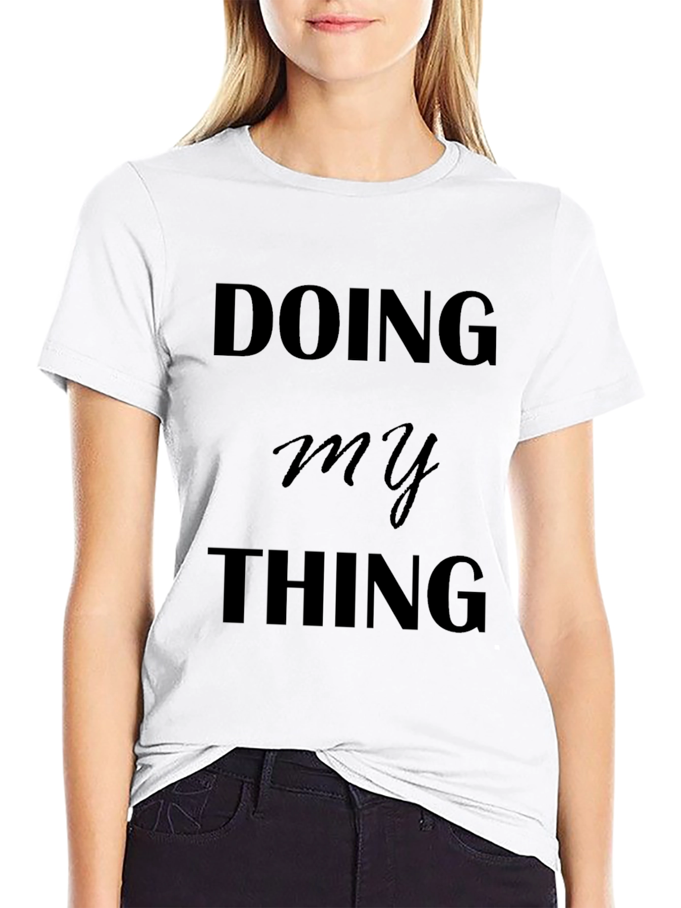 Doing My Thing Black Graphic Tee
