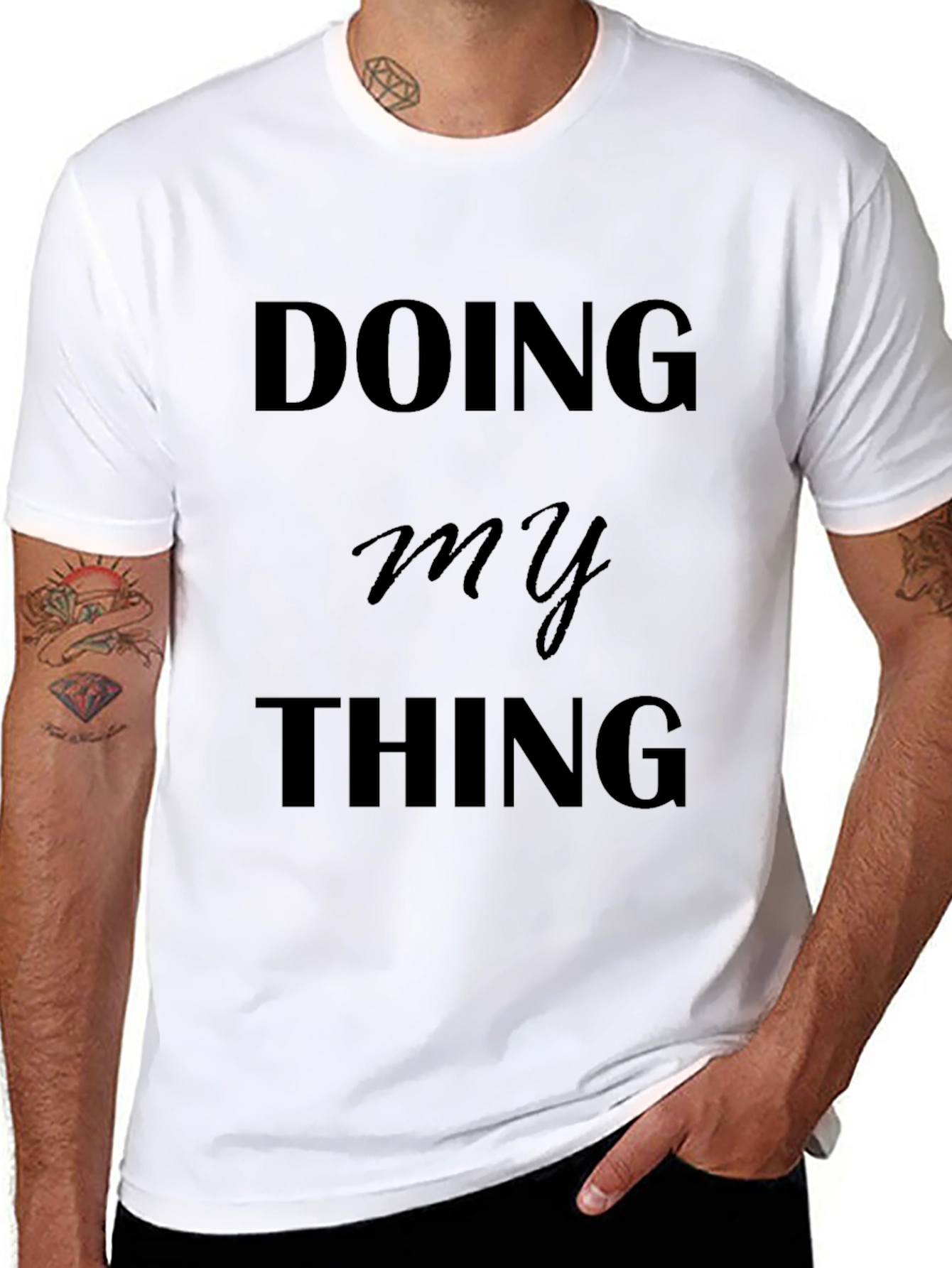 Doing My Thing Black Graphic Tee