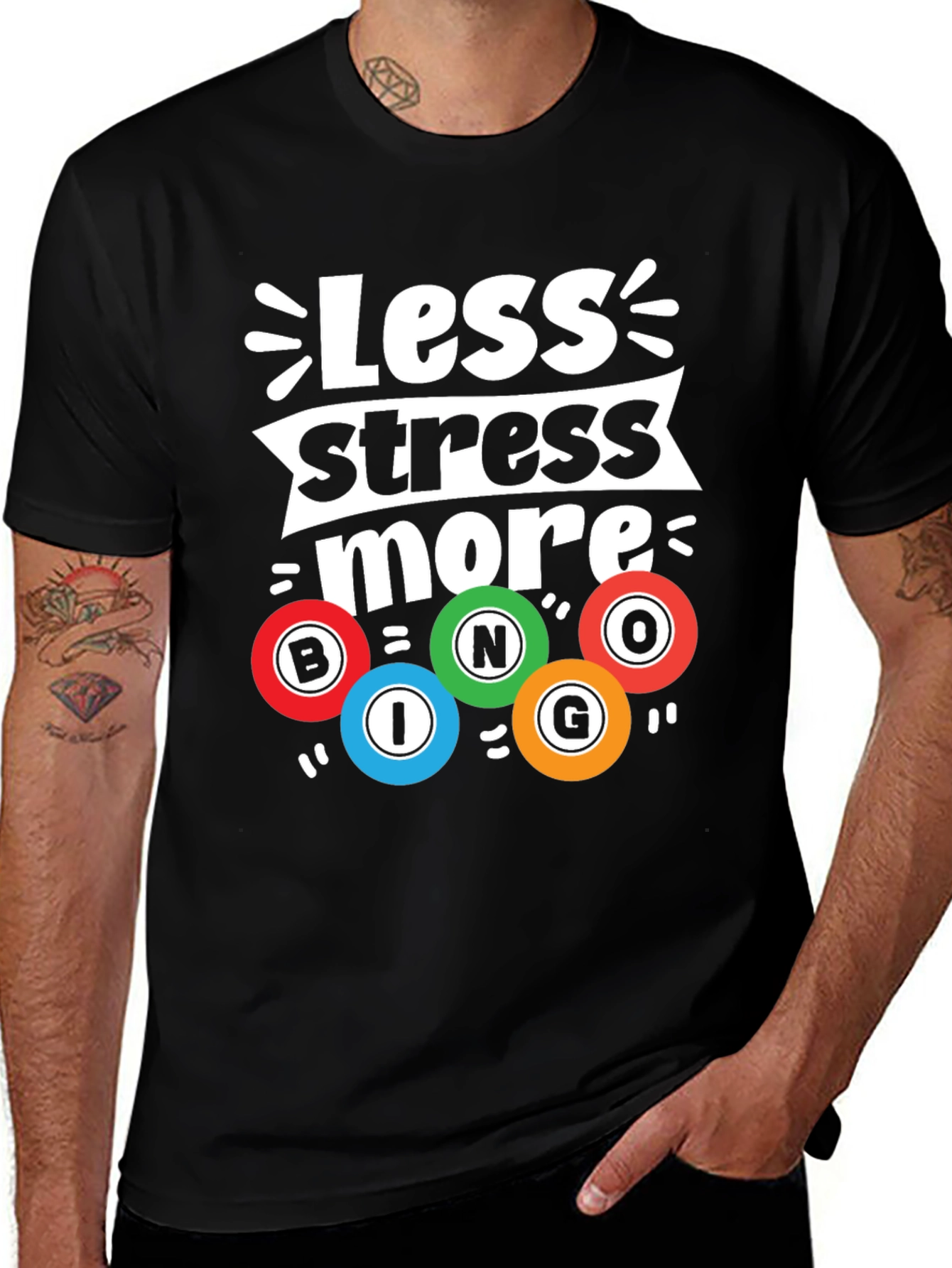 Less Stress More Bingo Graphic Tee