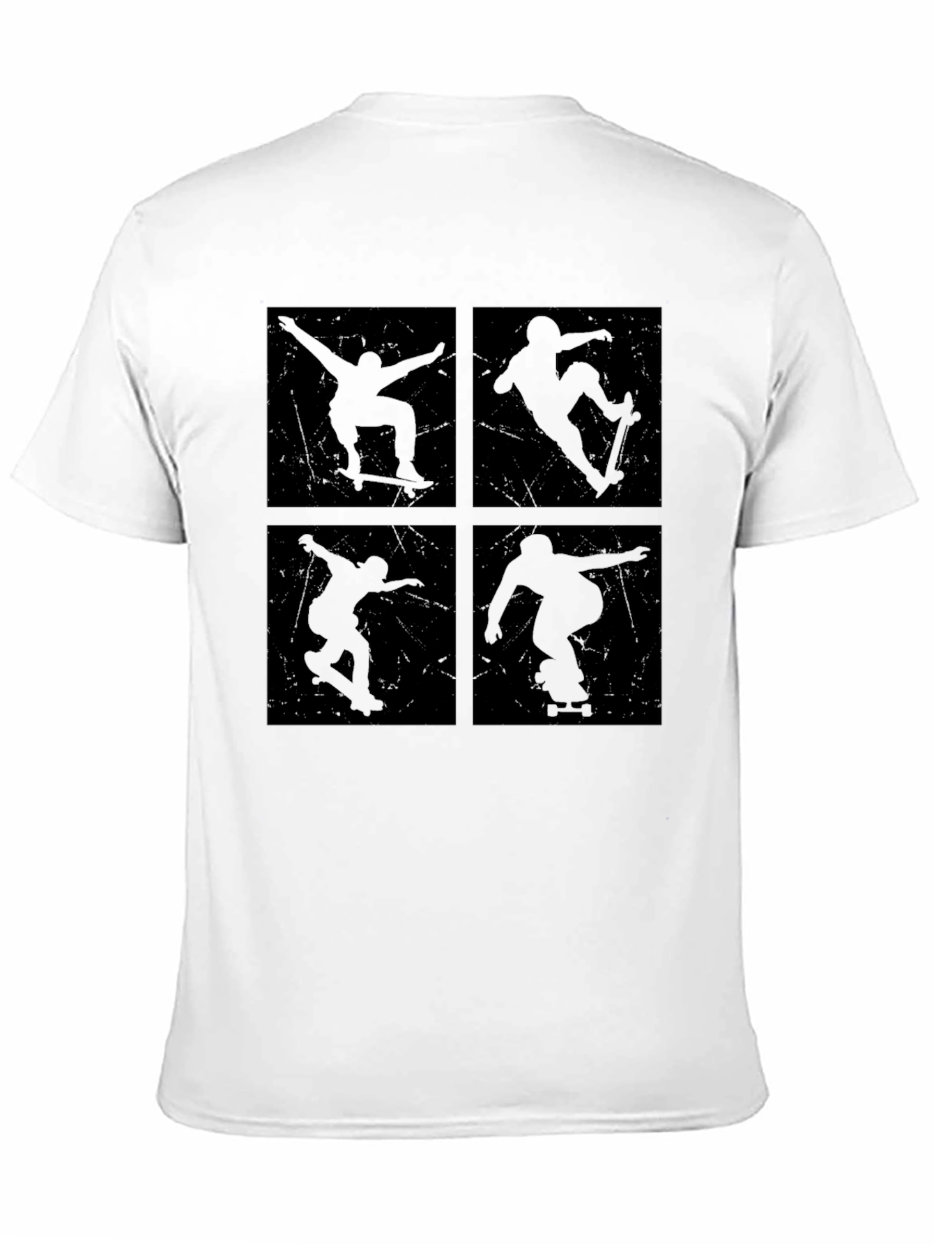 Skateboarding Silhouette Graphic Tee - Black