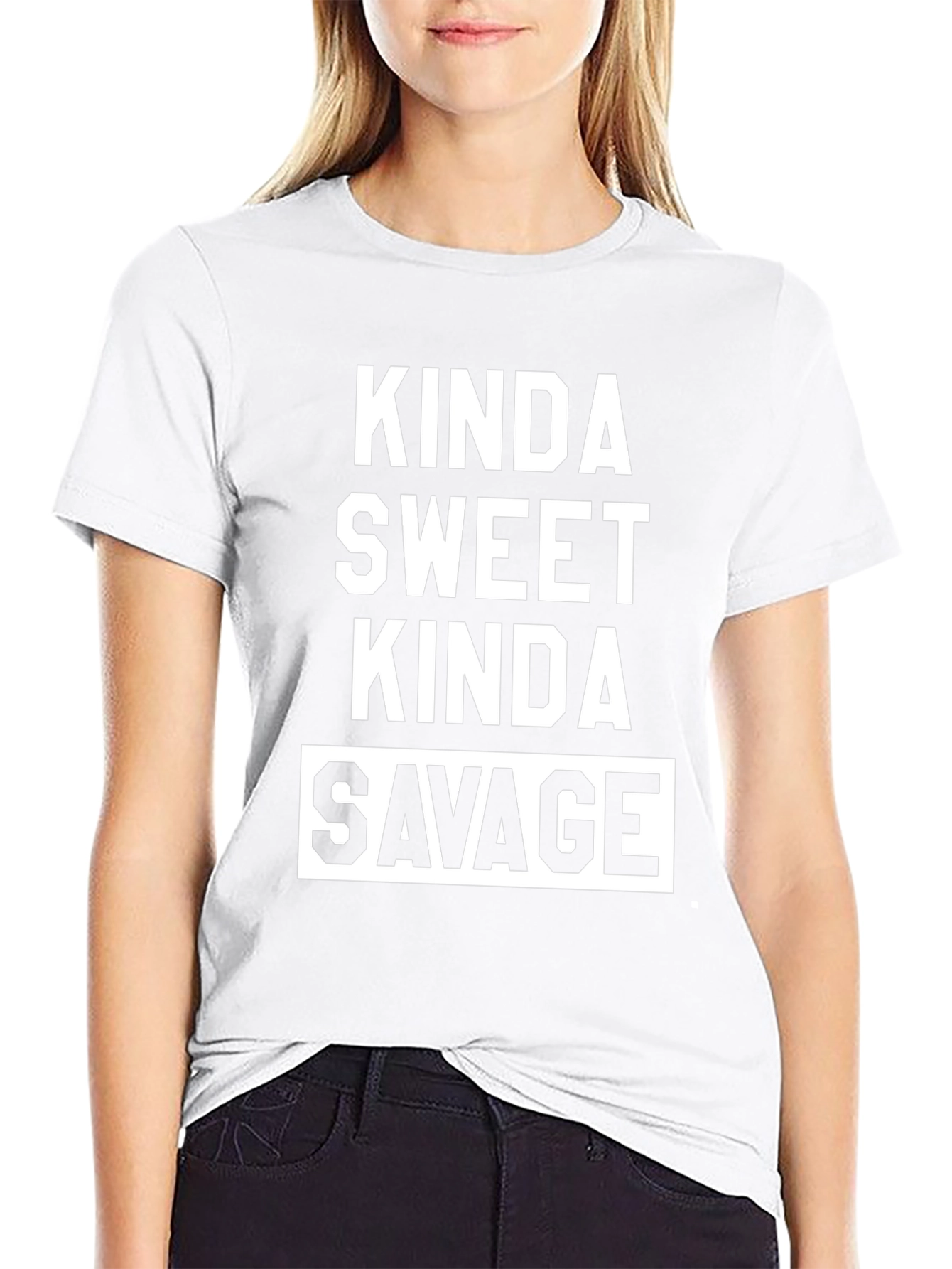 Kinda Sweet Kinda Savage Graphic Tee - Black