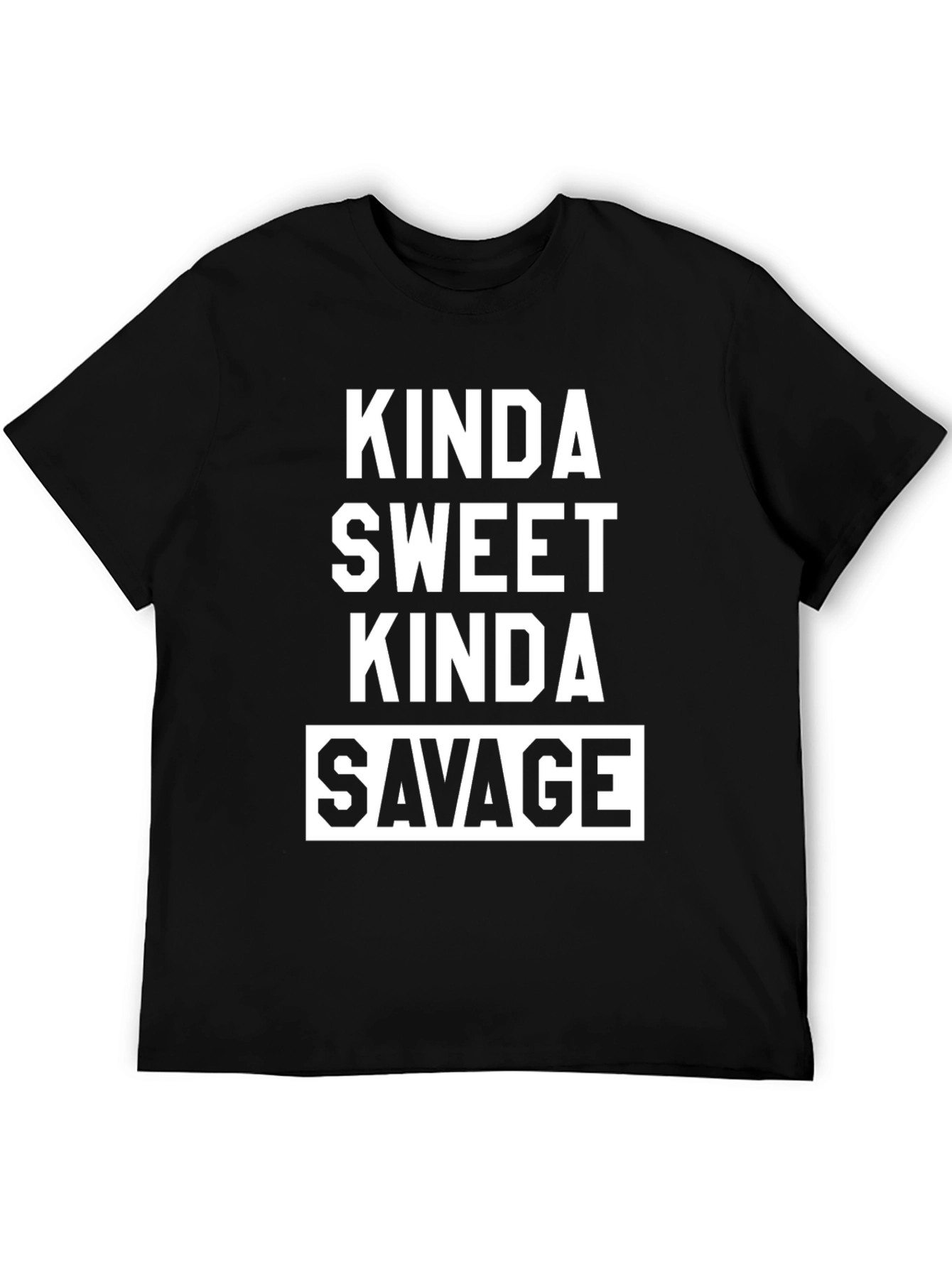 Kinda Sweet Kinda Savage Graphic Tee - Black