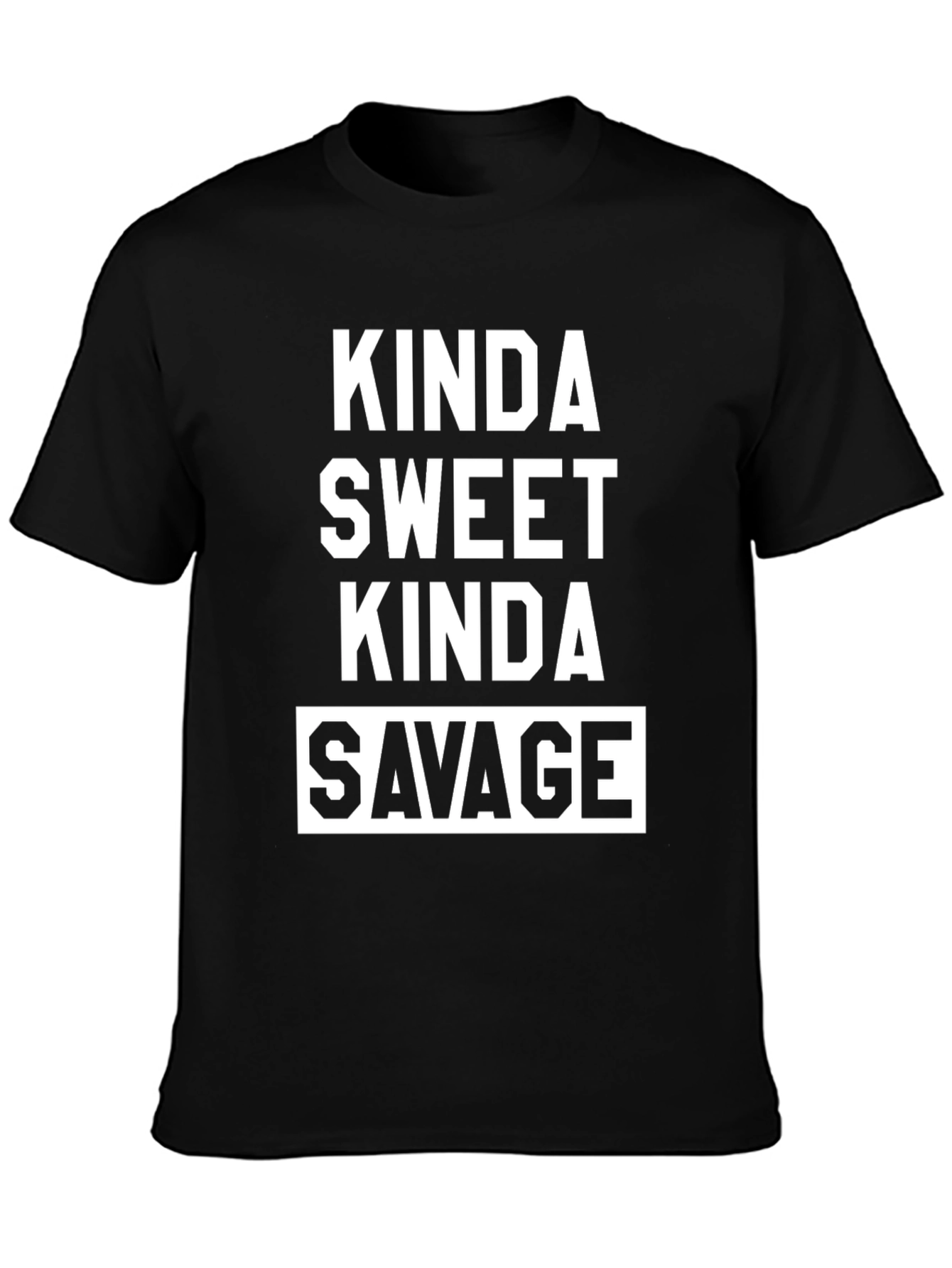 Kinda Sweet Kinda Savage Graphic Tee - Black