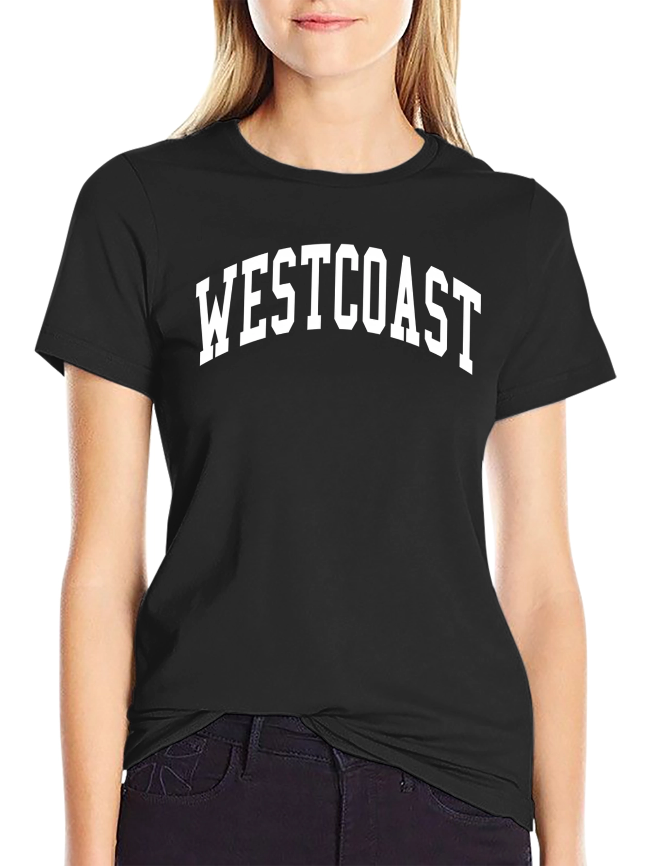 Westcoast Graphic Tee - Black Cotton T-Shirt