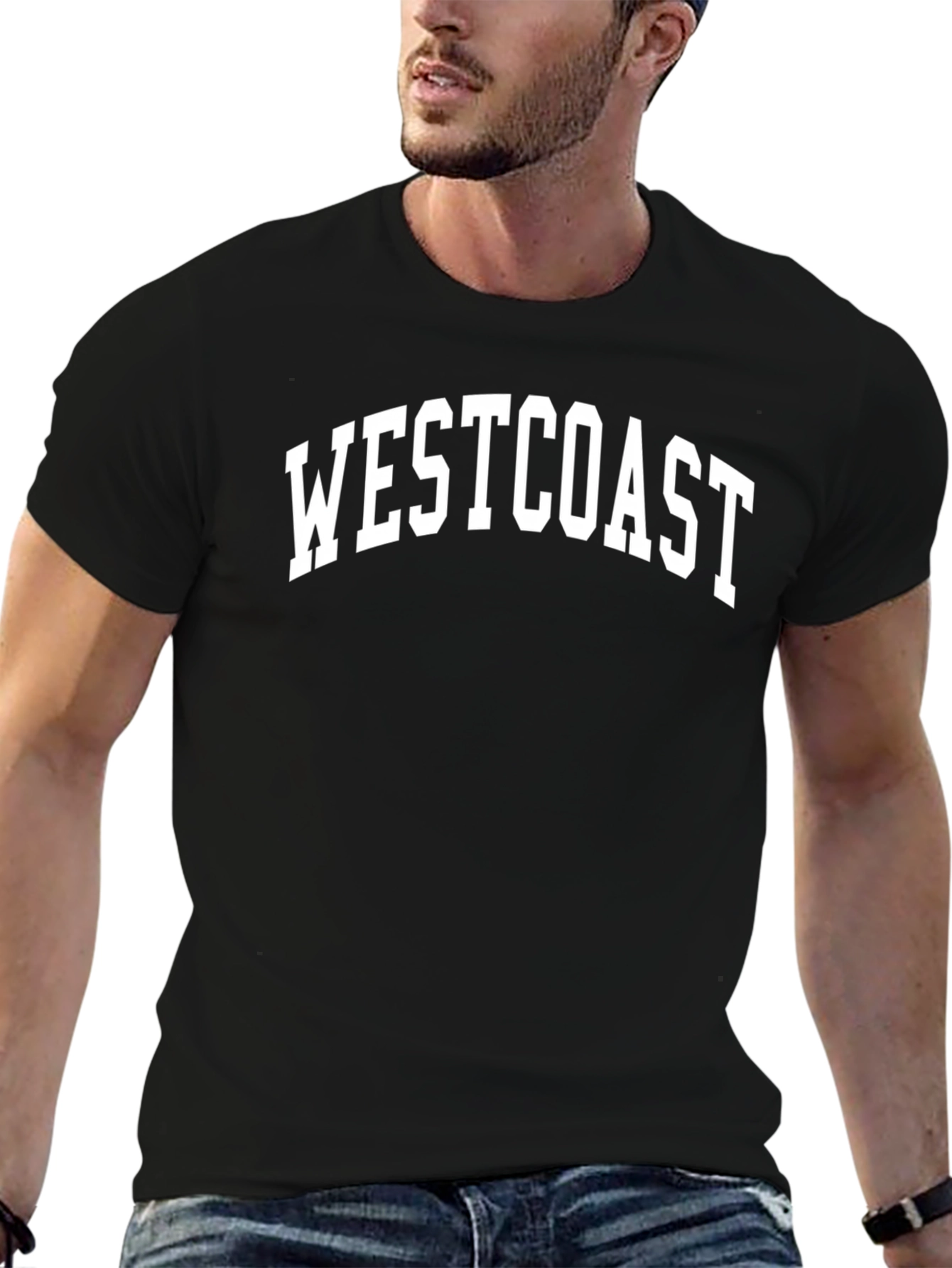 Westcoast Graphic Tee - Black Cotton T-Shirt