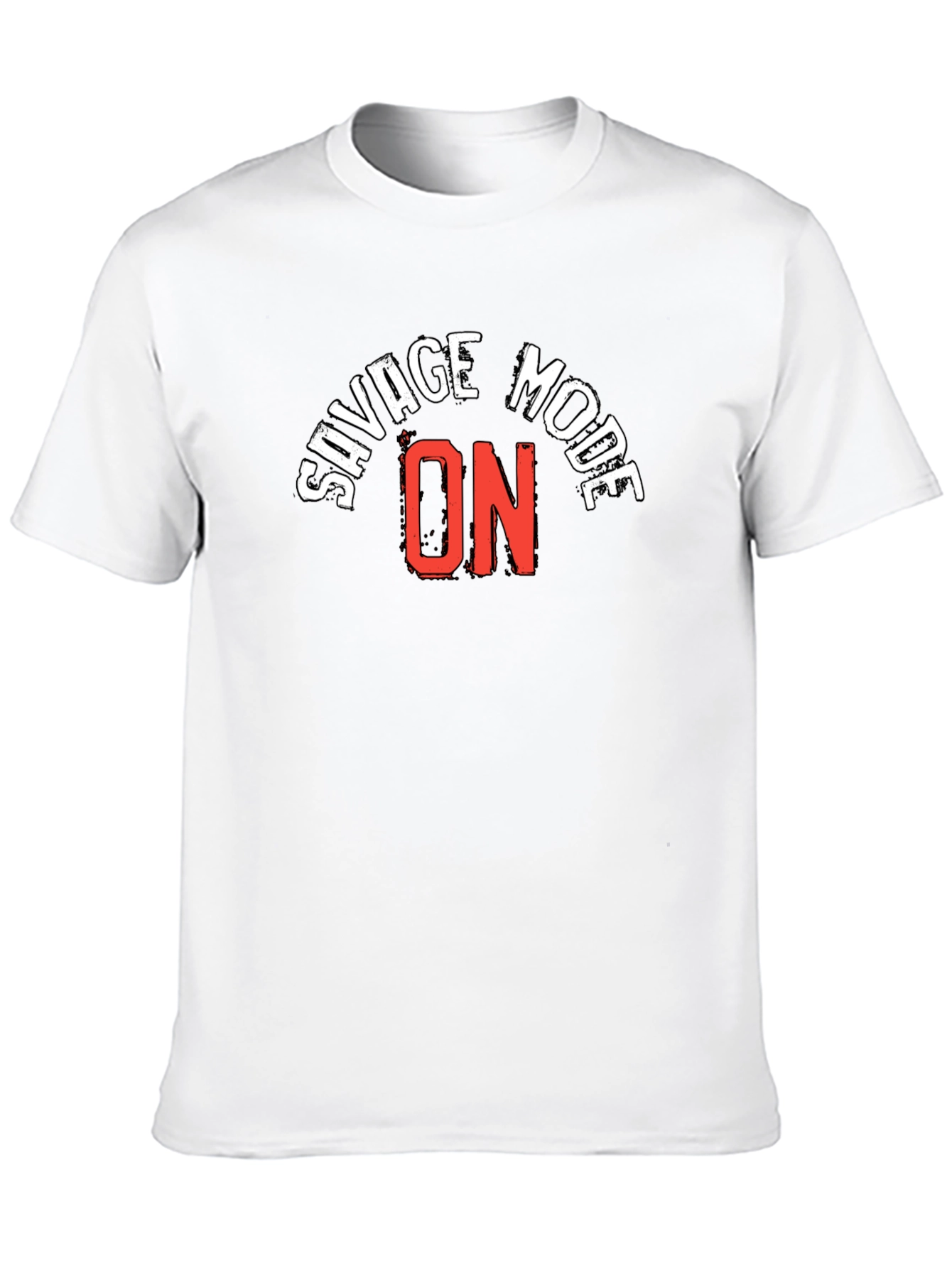 Savage Mode ON Graphic Tee - Black Cotton Blend