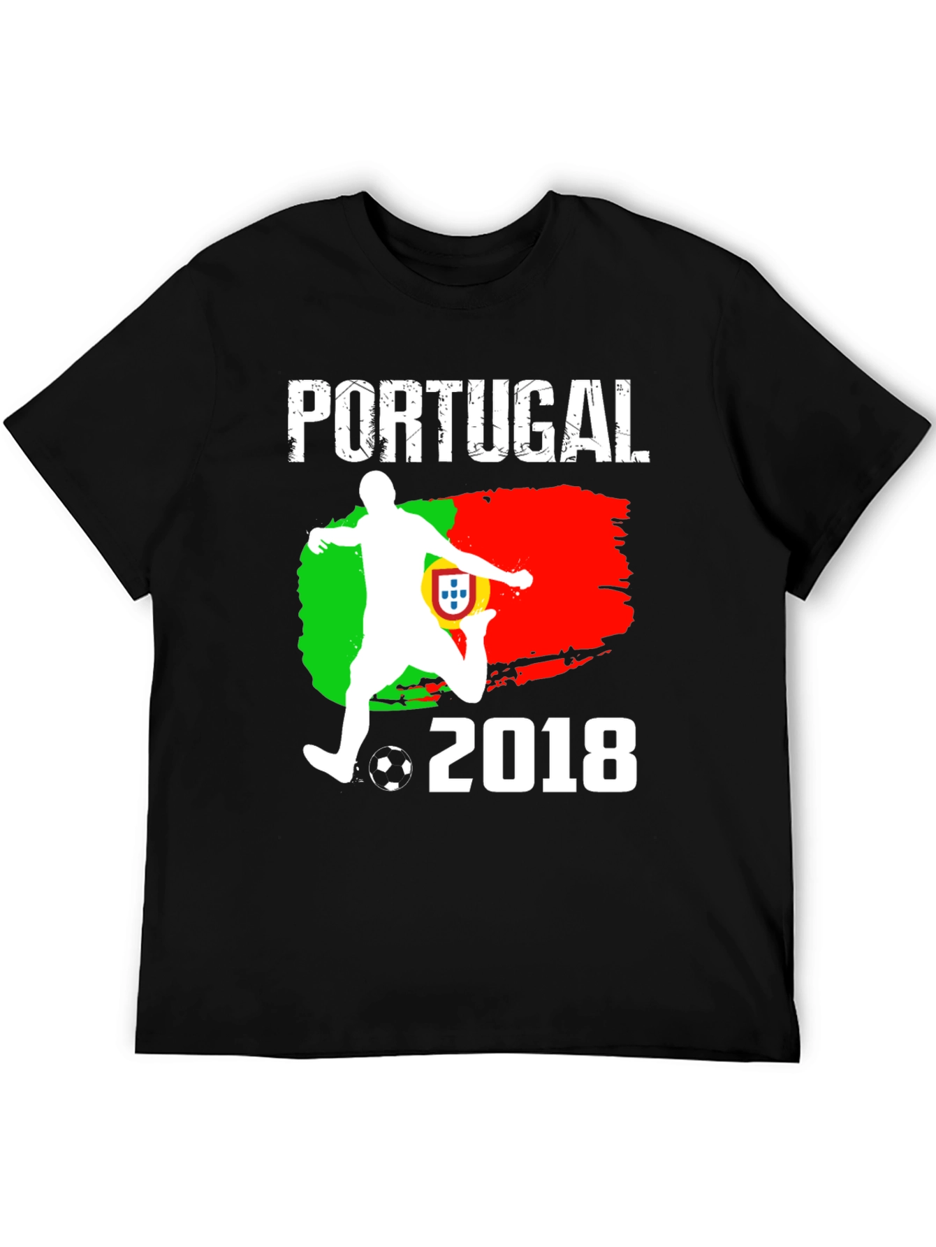 Portugal Soccer 2018 Black T-Shirt