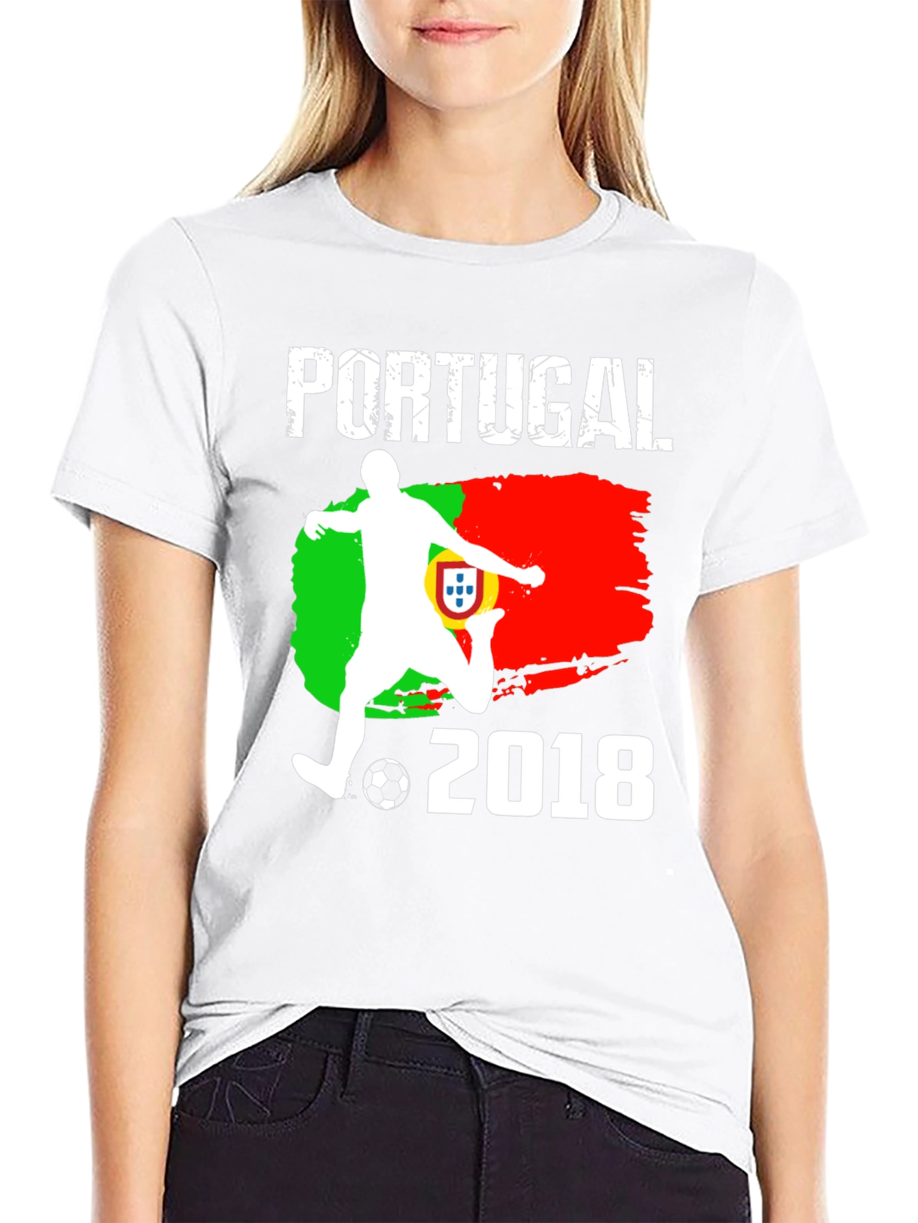 Portugal Soccer 2018 Black T-Shirt