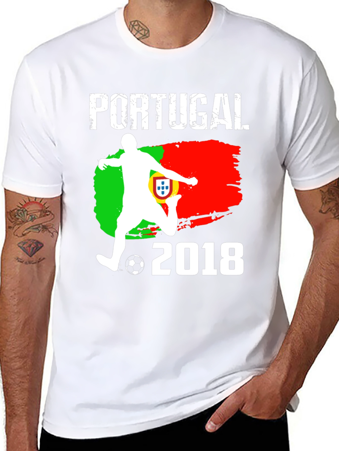 Portugal Soccer 2018 Black T-Shirt