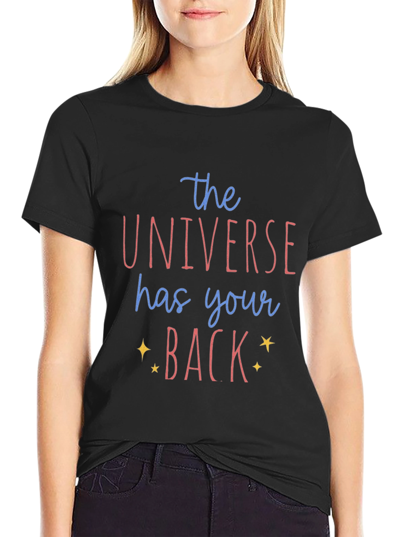 Universe Has Your Back Graphic Tee - Black Unisex