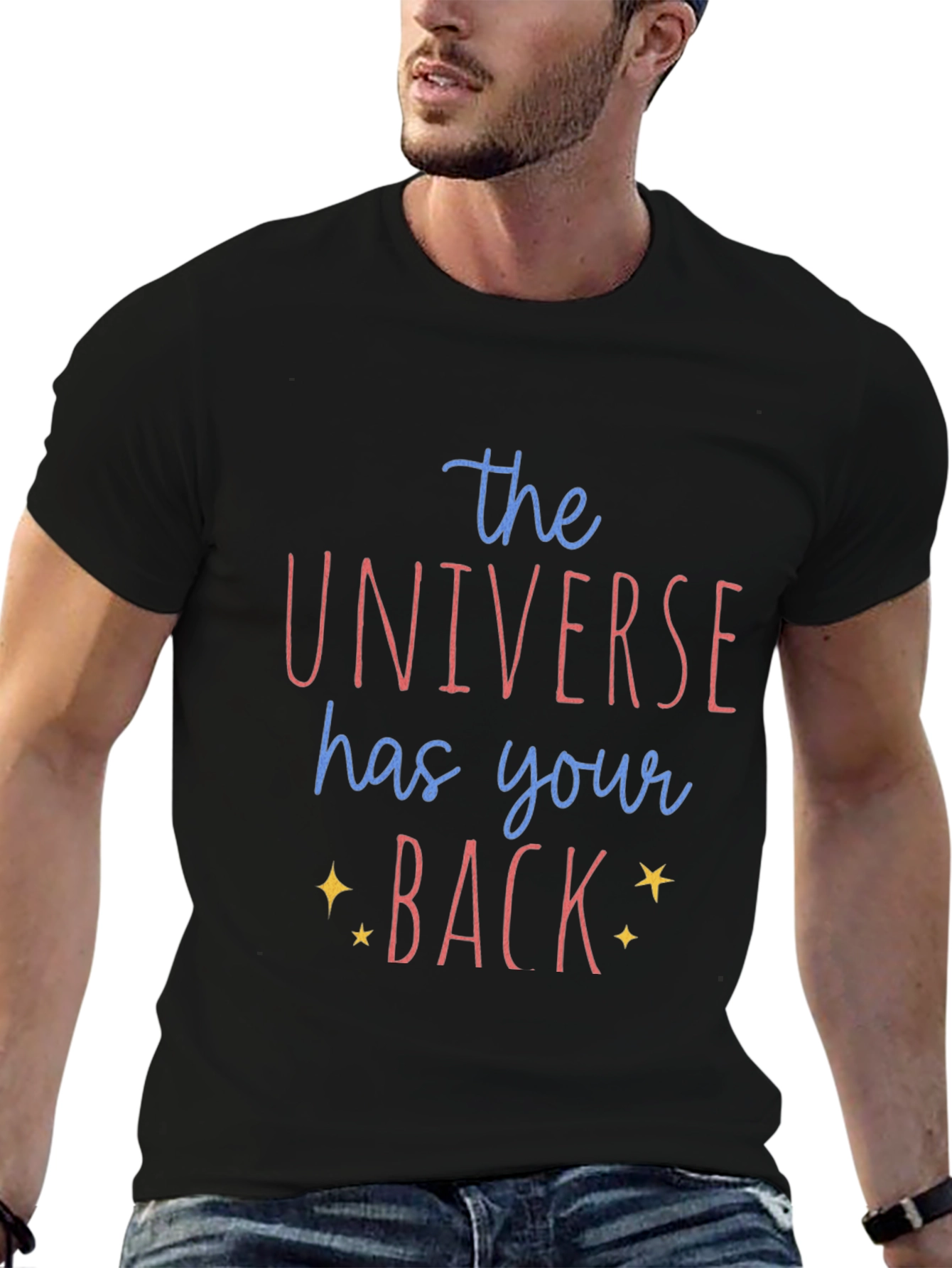 Universe Has Your Back Graphic Tee - Black Unisex