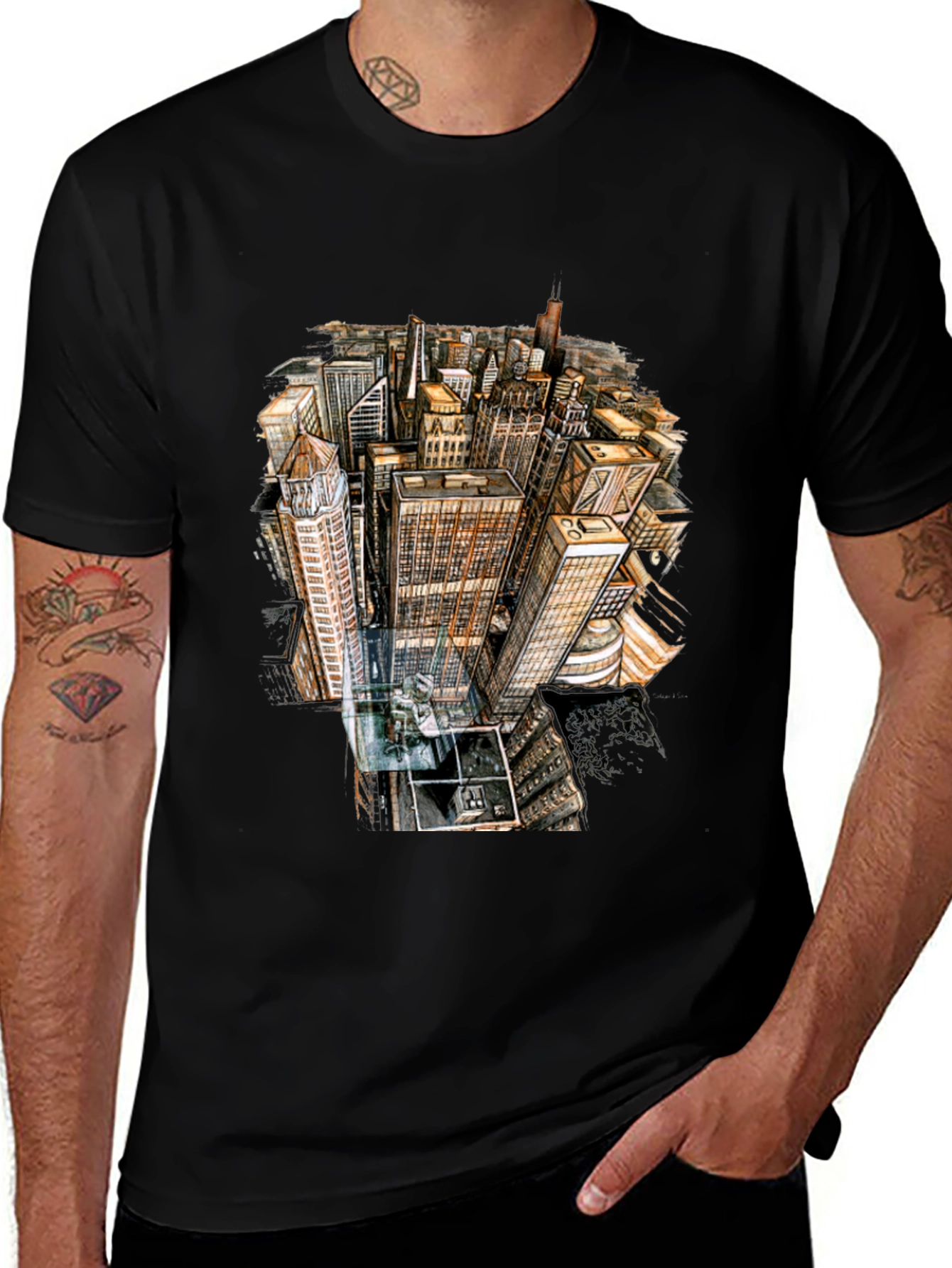 Urban Architect T-Shirt - Cityscape Graphic Tee
