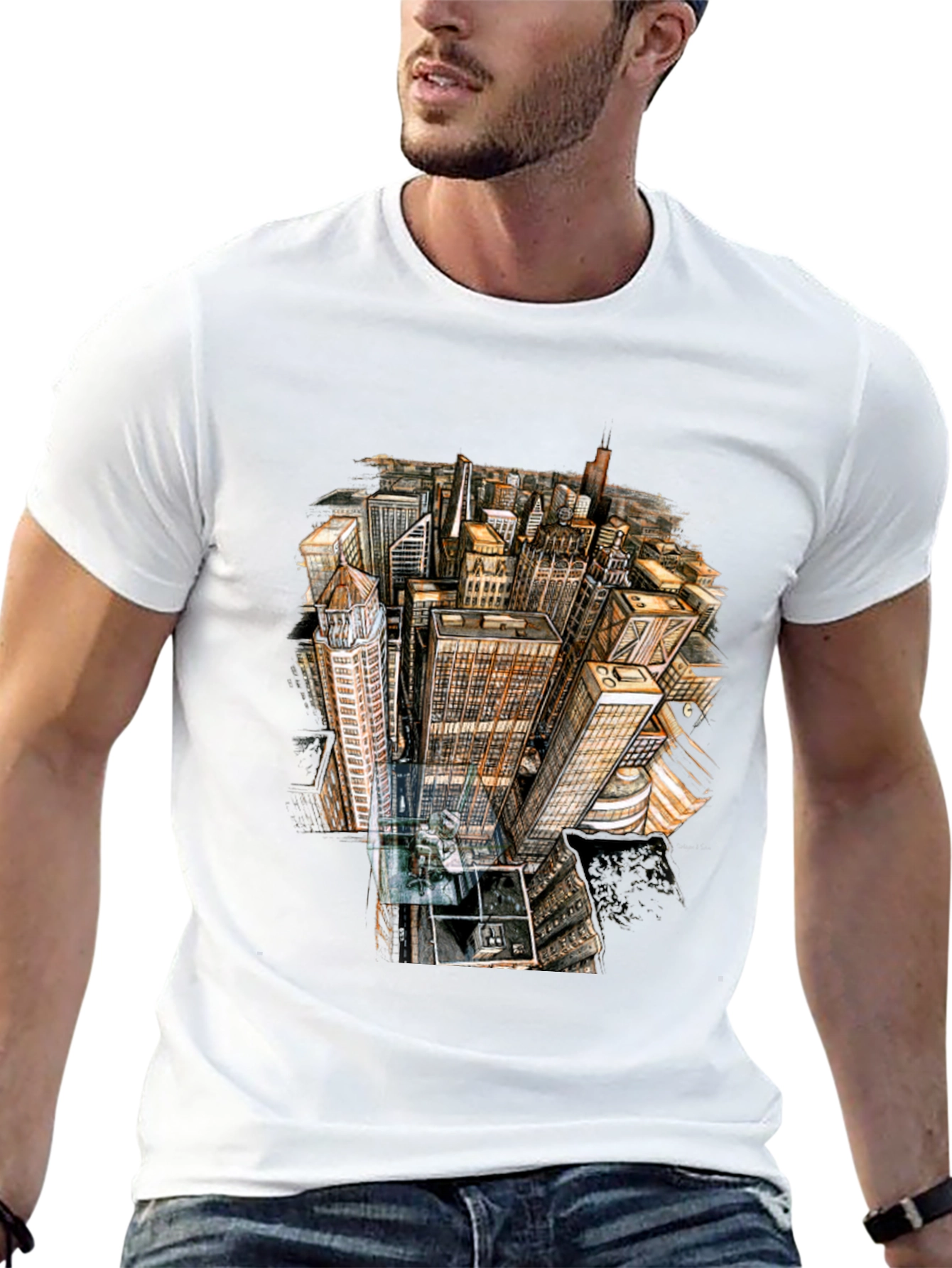 Urban Architect T-Shirt - Cityscape Graphic Tee