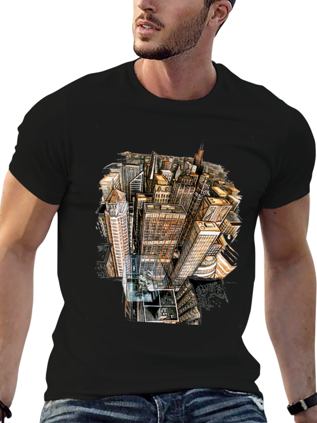 Urban Architect T-Shirt - Cityscape Graphic Tee