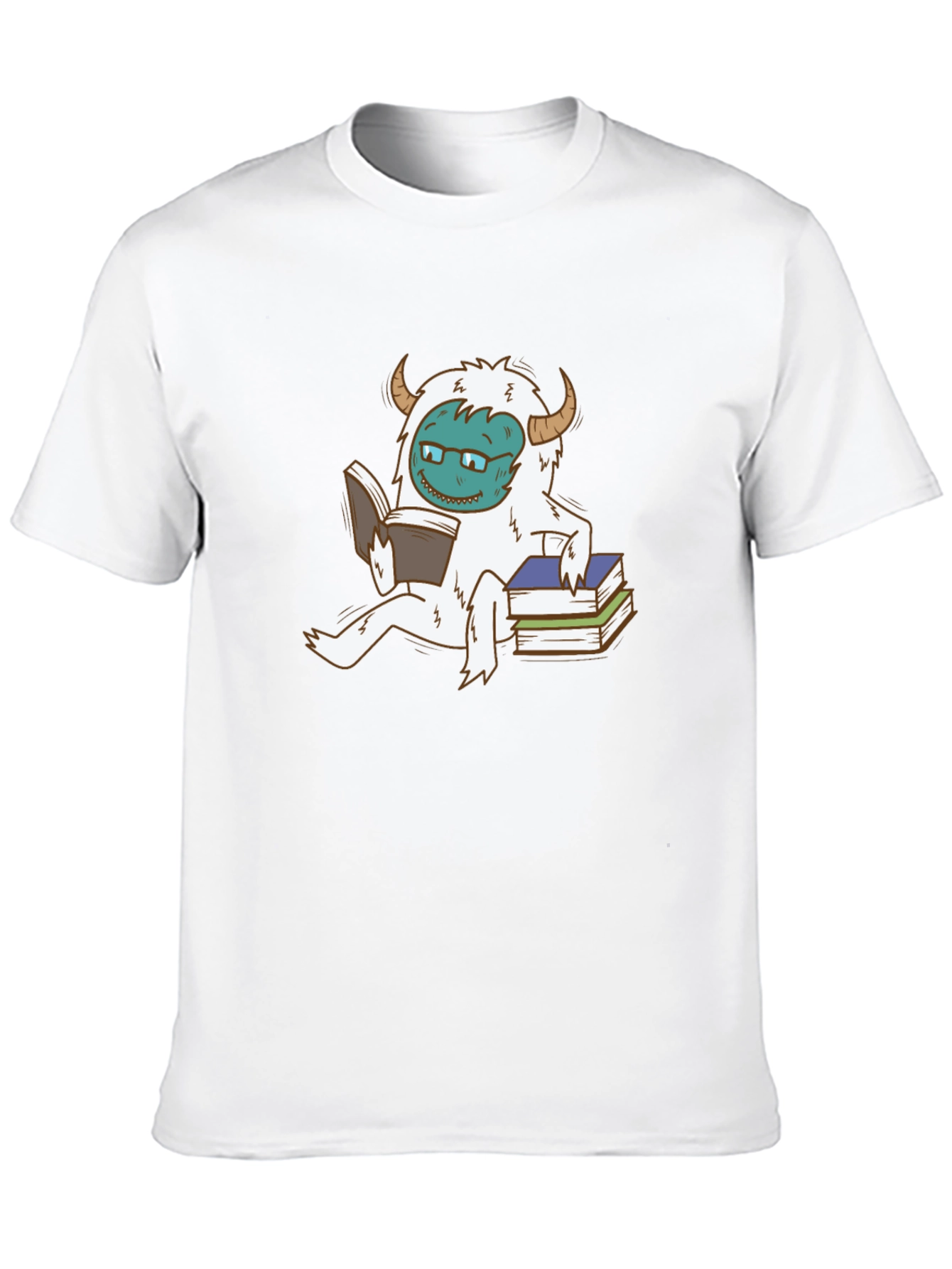 Funny Yeti Reading Book T-Shirt