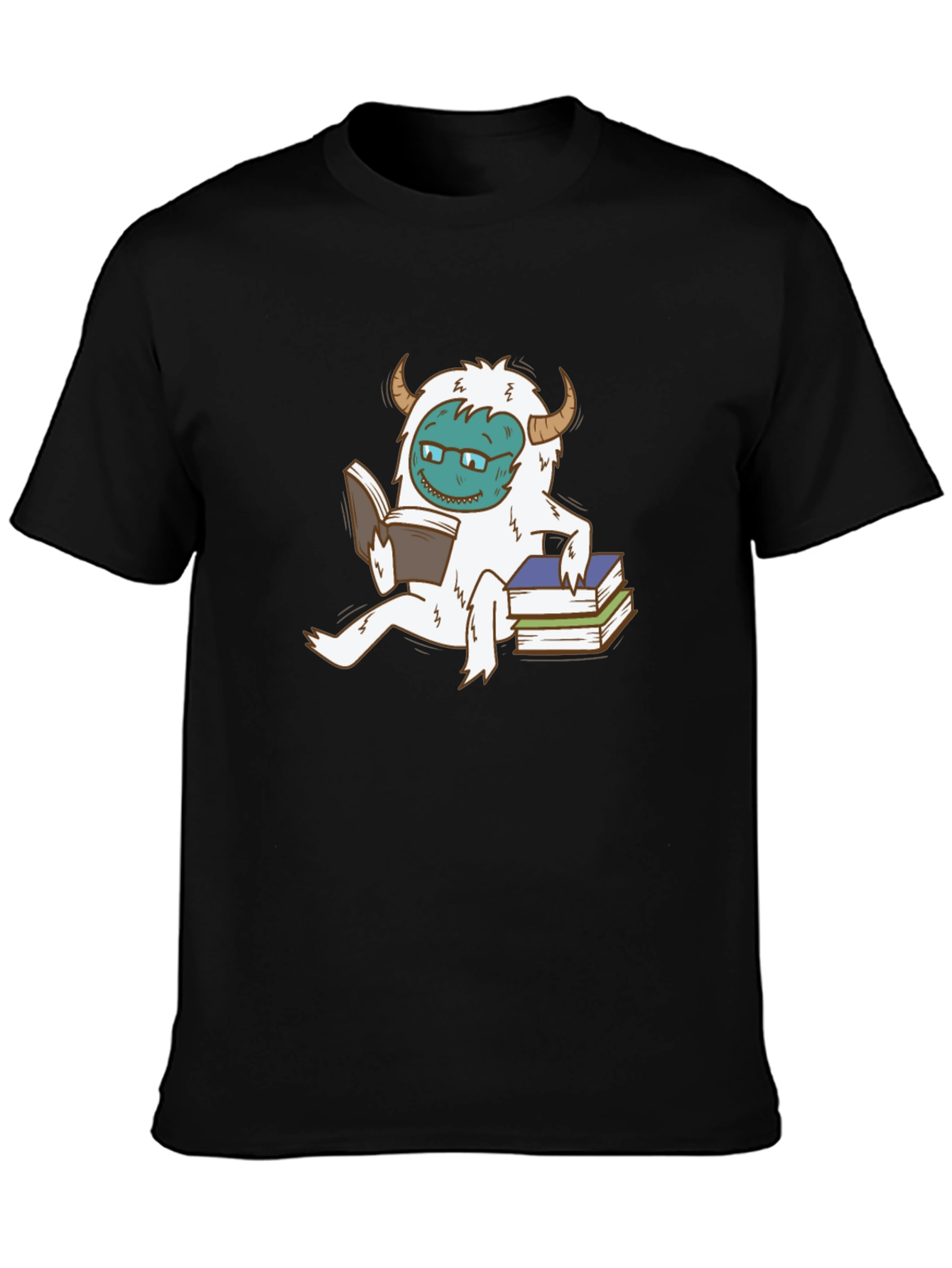 Funny Yeti Reading Book T-Shirt