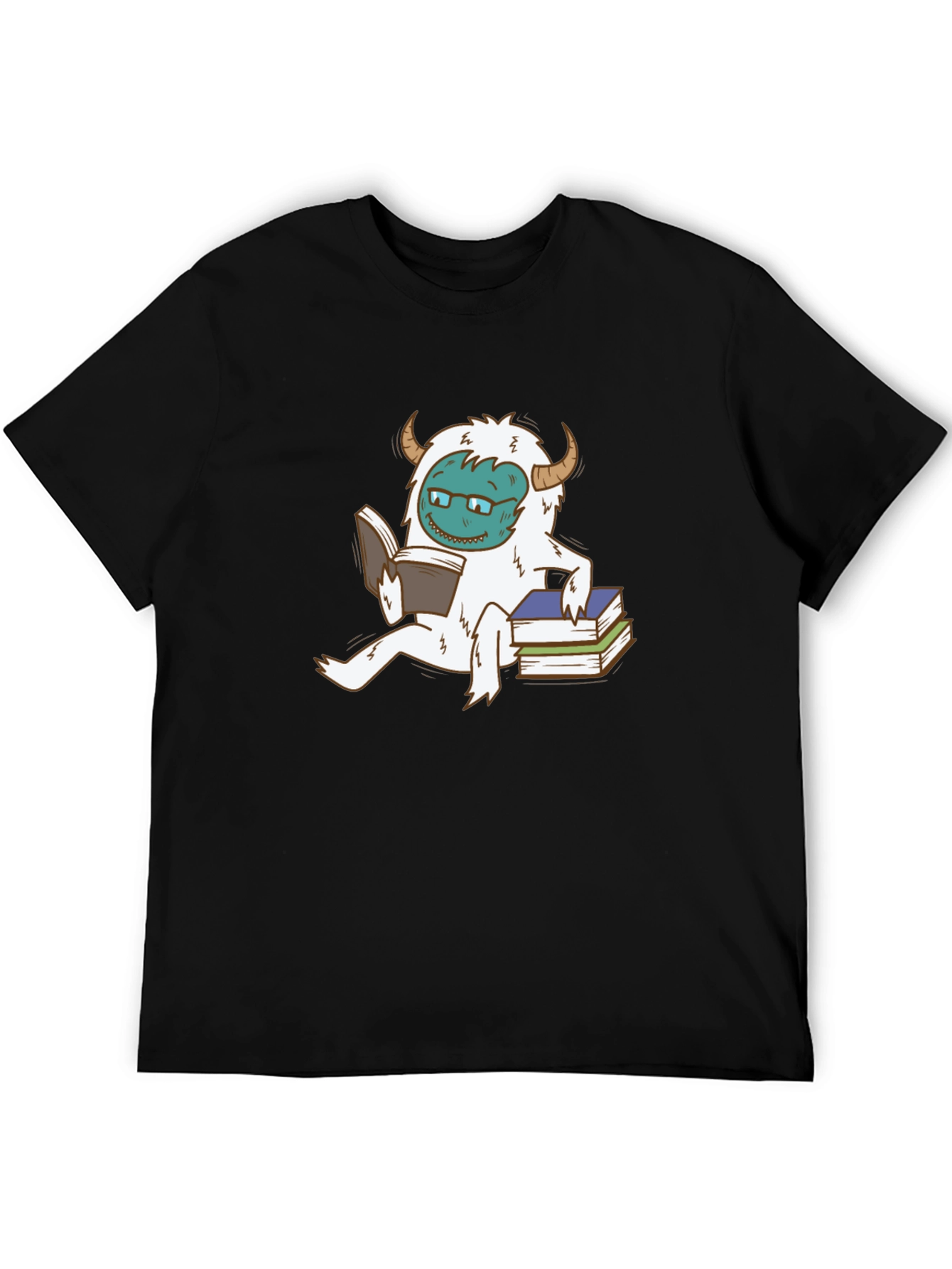 Funny Yeti Reading Book T-Shirt