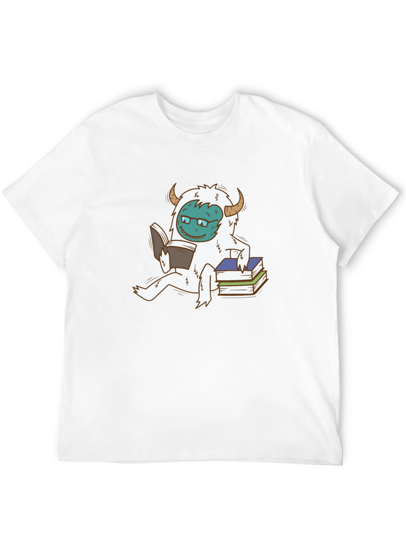 Funny Yeti Reading Book T-Shirt