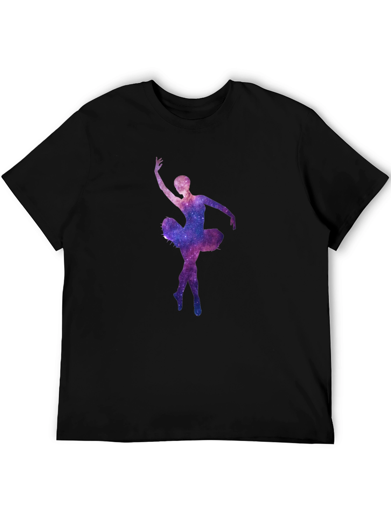 Galaxy Ballerina Black T-Shirt