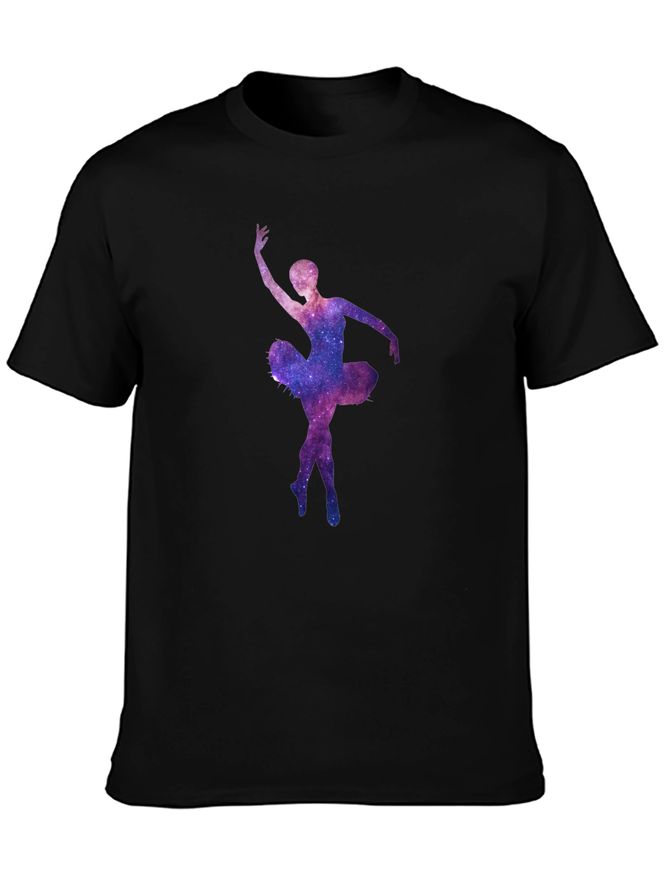 Galaxy Ballerina Black T-Shirt