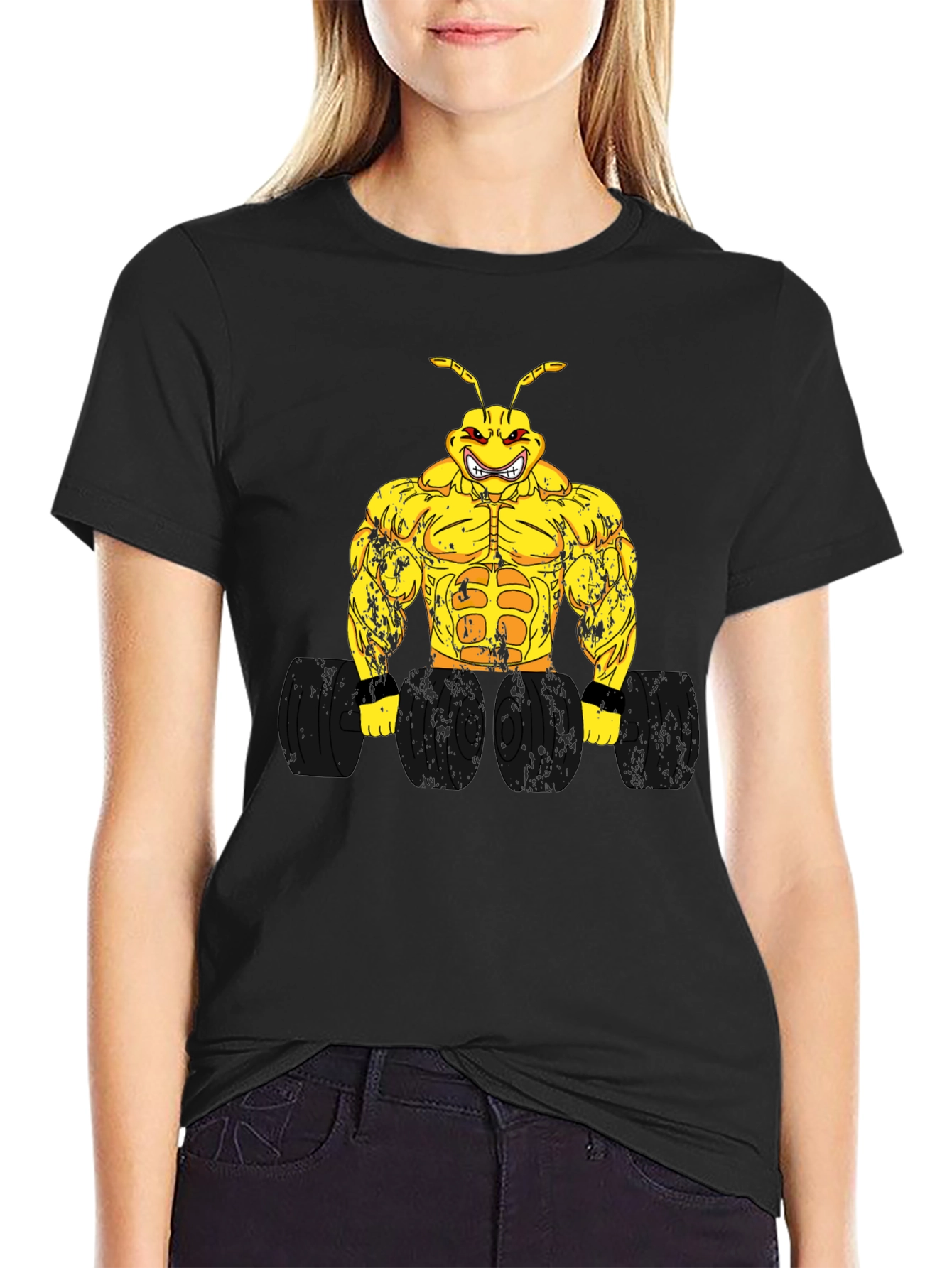 Muscle Ant Black T-Shirt - Gym & Fitness Apparel
