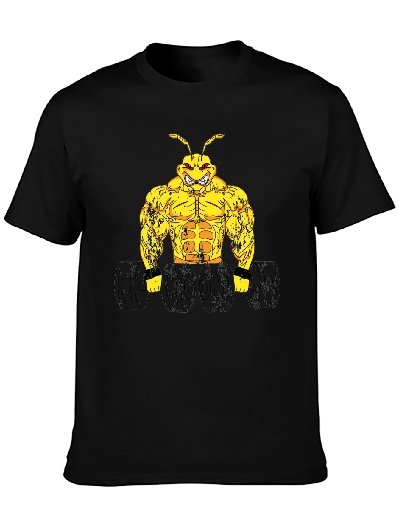 Muscle Ant Black T-Shirt - Gym & Fitness Apparel
