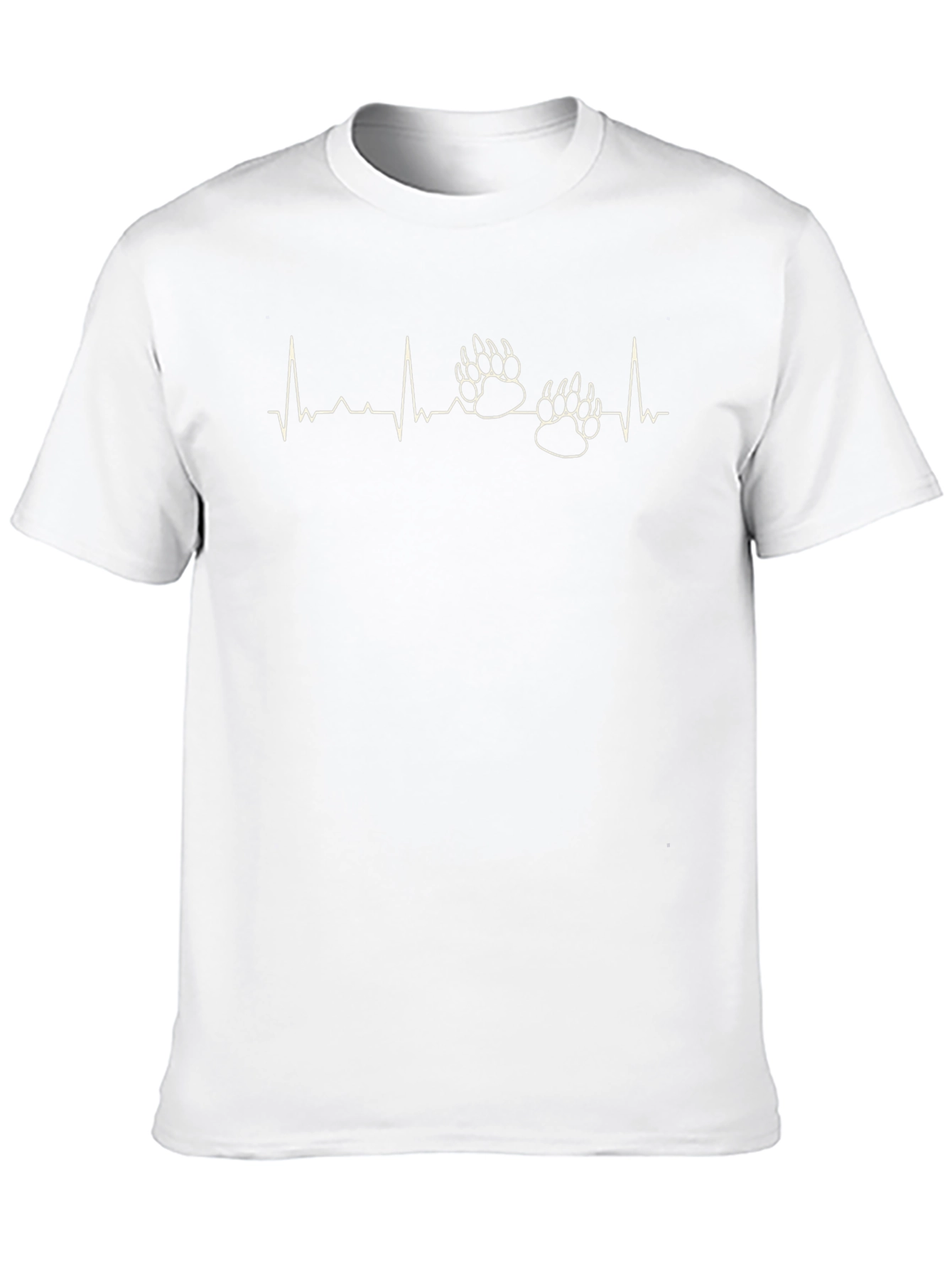 Bear Paw Heartbeat T-Shirt - Black
