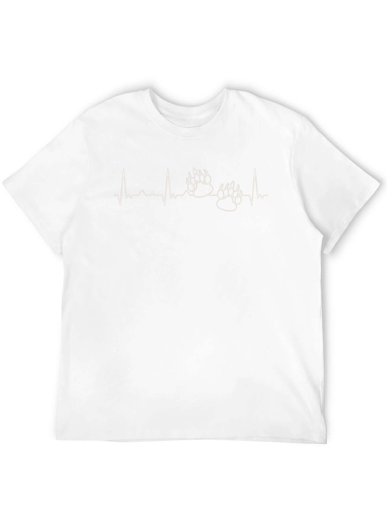 Bear Paw Heartbeat T-Shirt - Black