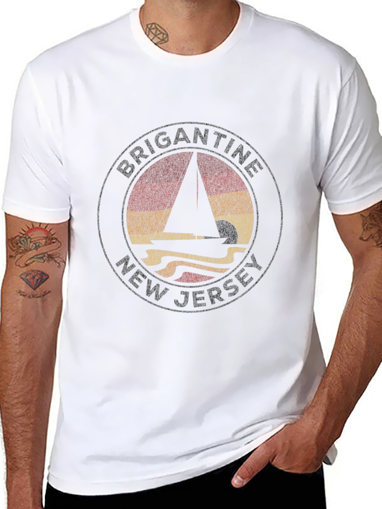 Brigantine New Jersey Sailboat T-Shirt
