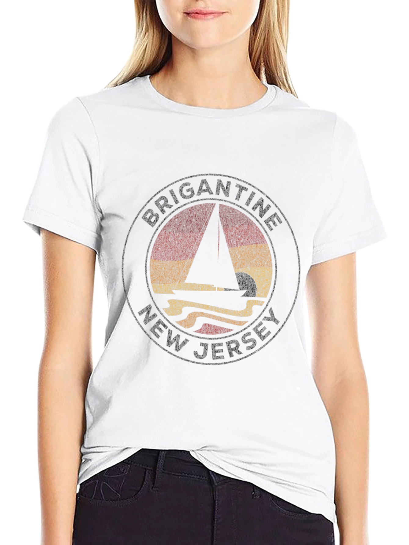 Brigantine New Jersey Sailboat T-Shirt