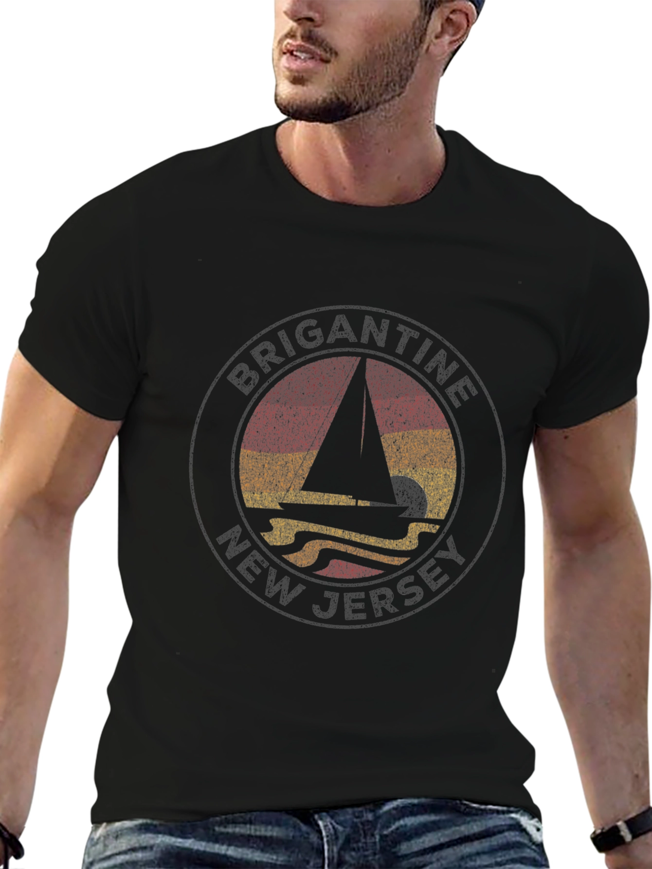 Brigantine New Jersey Sailboat T-Shirt