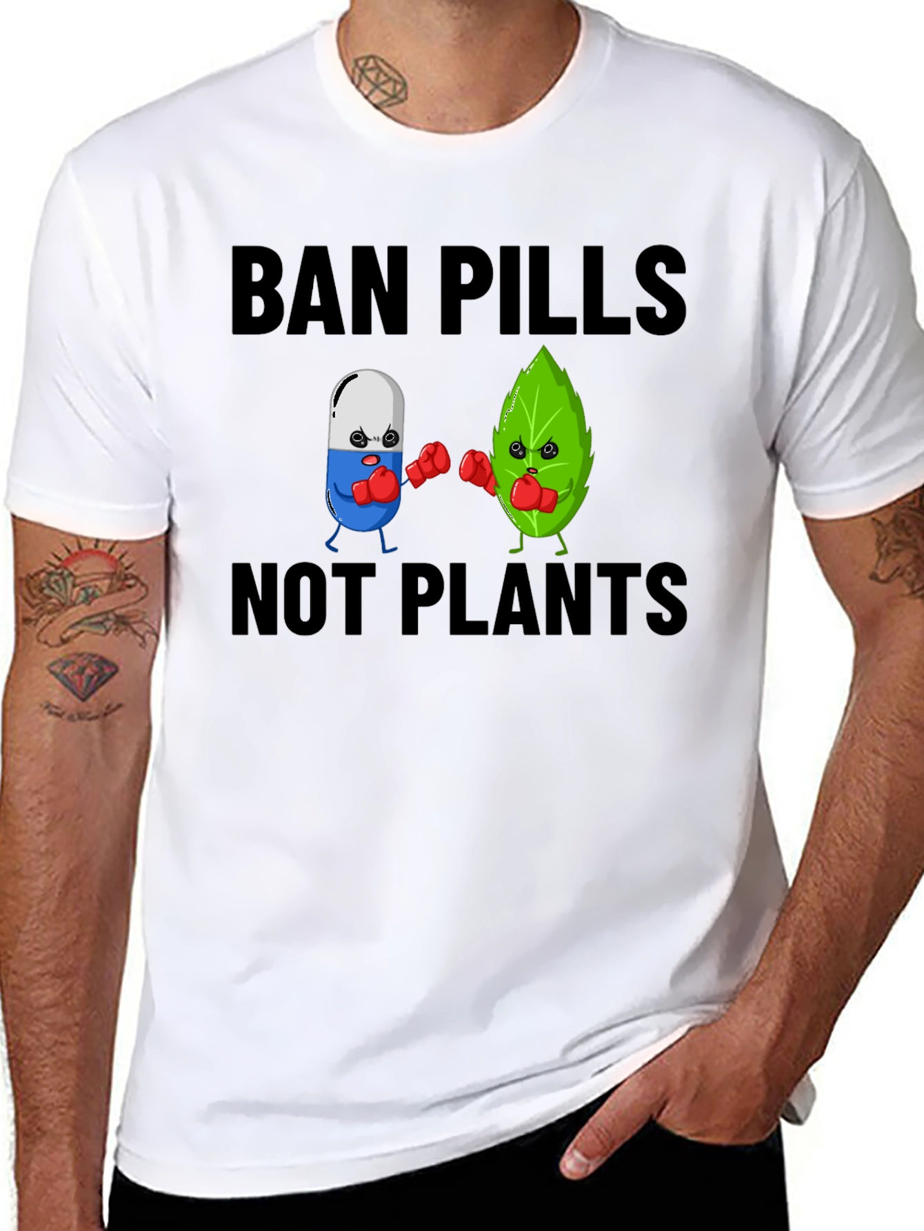Ban Pills Not Plants Graphic T-Shirt