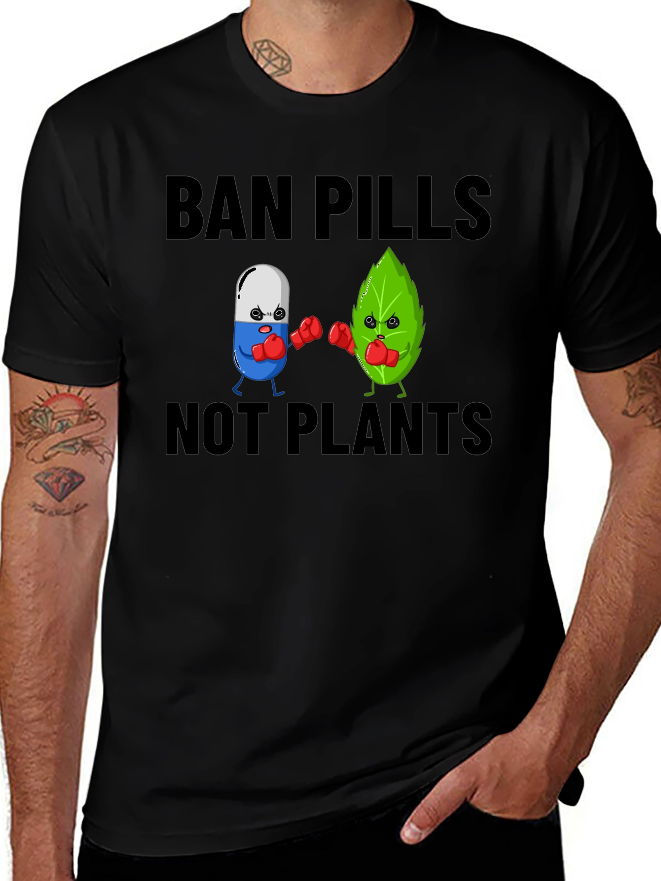 Ban Pills Not Plants Graphic T-Shirt