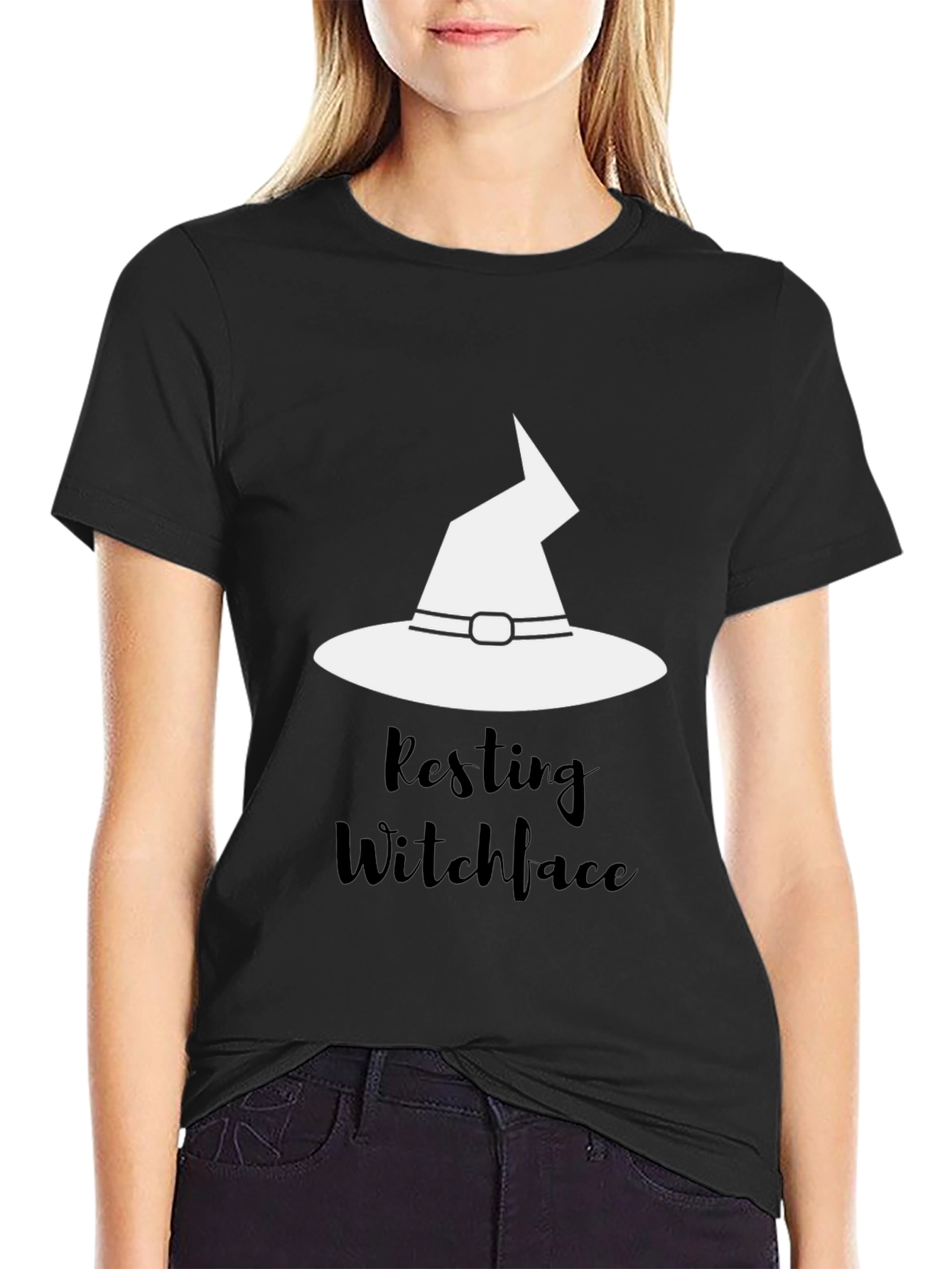 Resting Witchface T-Shirt - Halloween Apparel