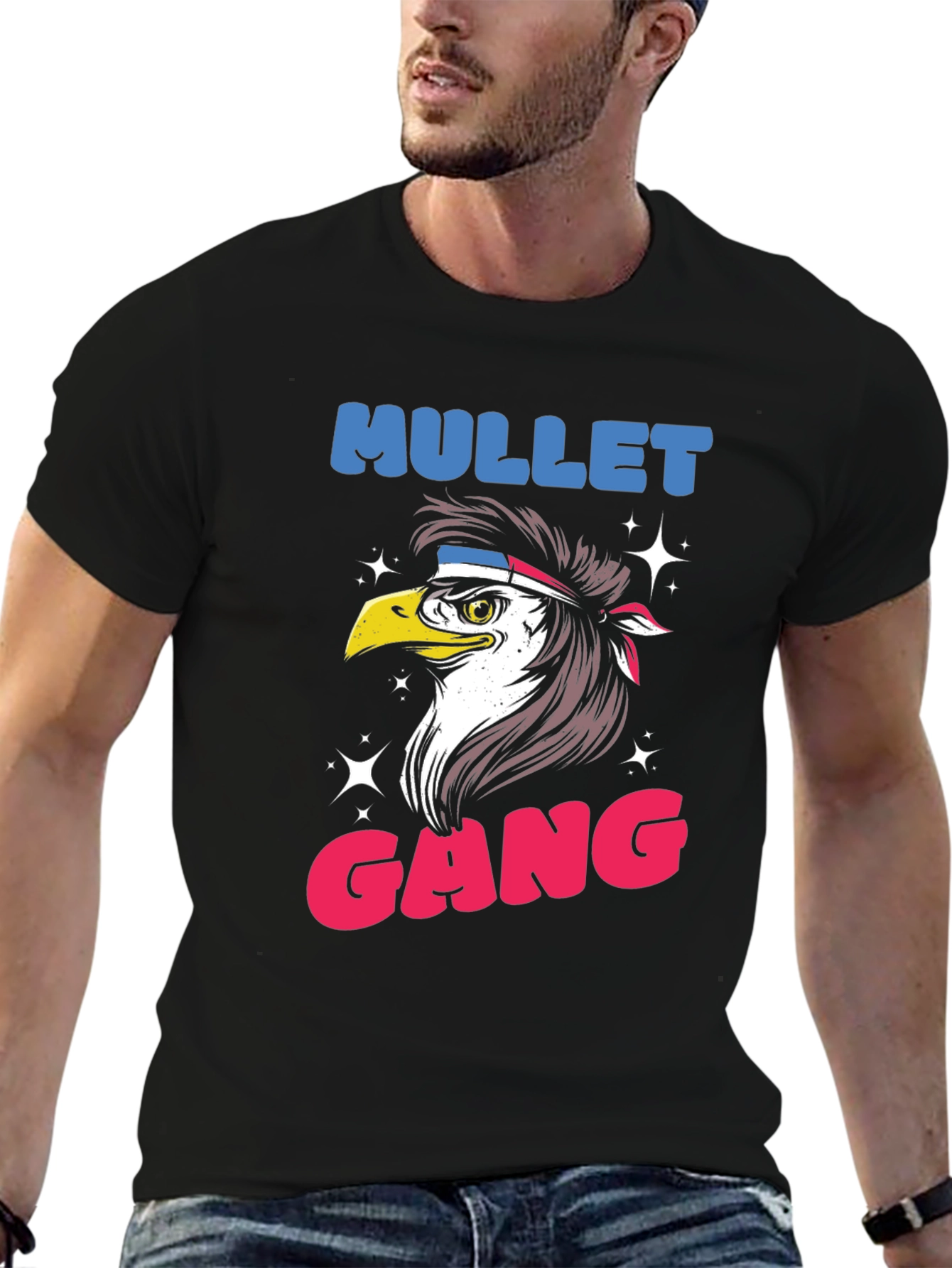 Mullet Gang Eagle Graphic Tee - Black