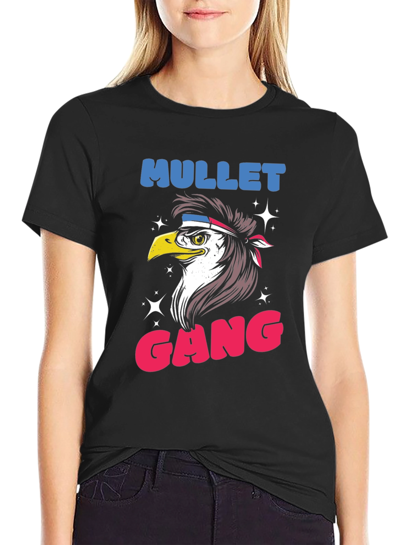 Mullet Gang Eagle Graphic Tee - Black