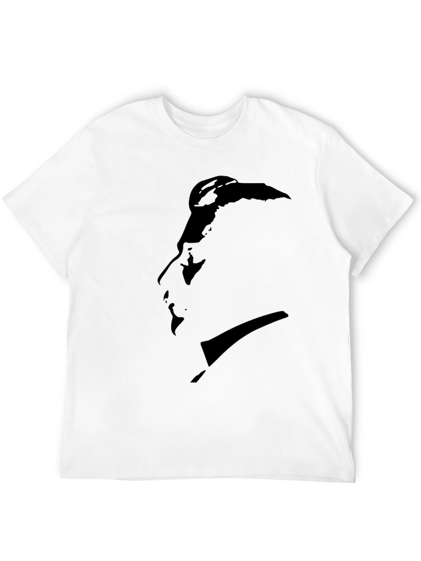 Minimalist Silhouette Graphic Black T-Shirt