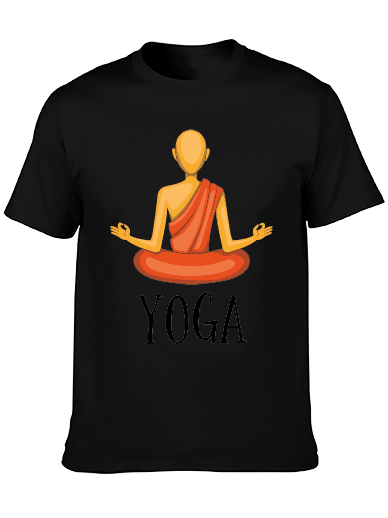 Yoga Graphic T-Shirt - Meditating Figure Design