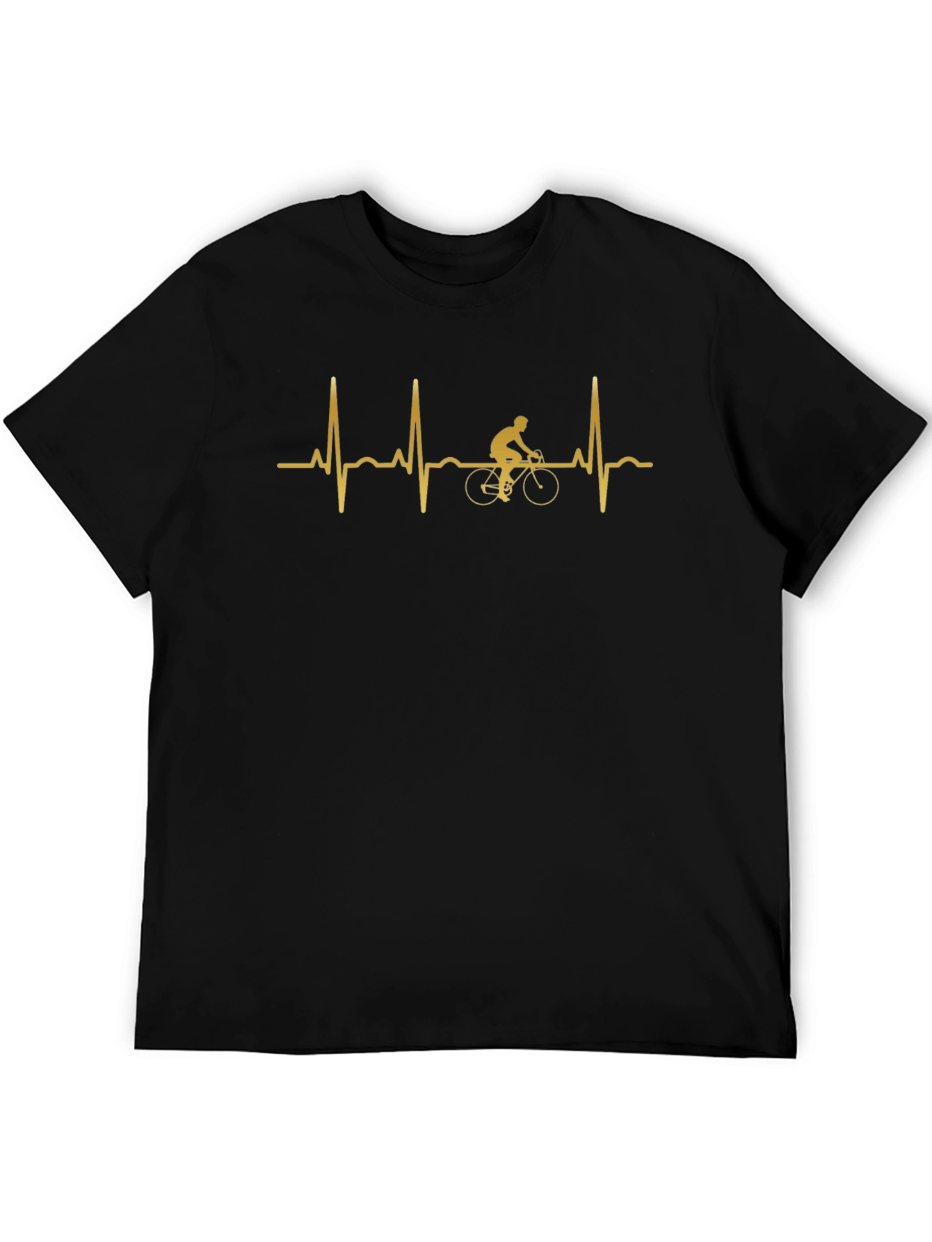 Cycling Heartbeat T-Shirt - Black