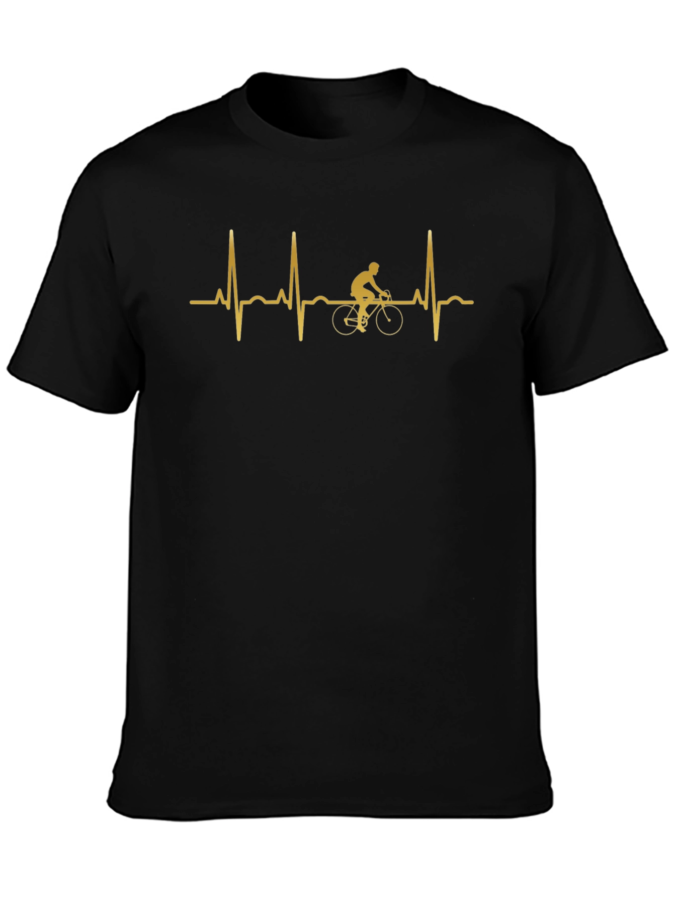 Cycling Heartbeat T-Shirt - Black