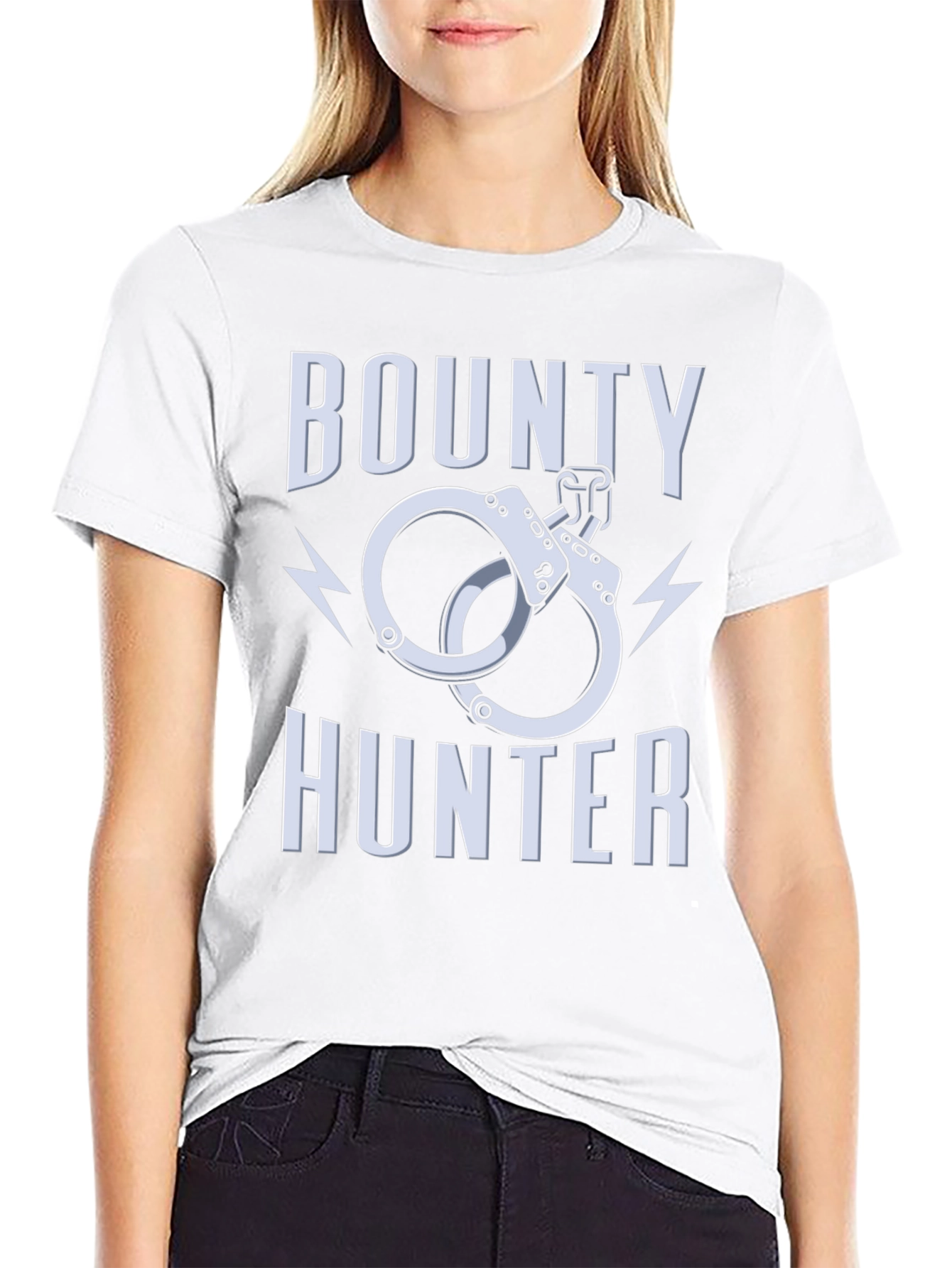 Bounty Hunter Graphic T-Shirt - Black Crew Neck