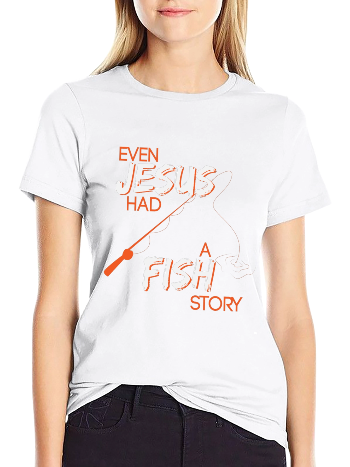 Even Jesus Had A Fish Story Black T-Shirt
