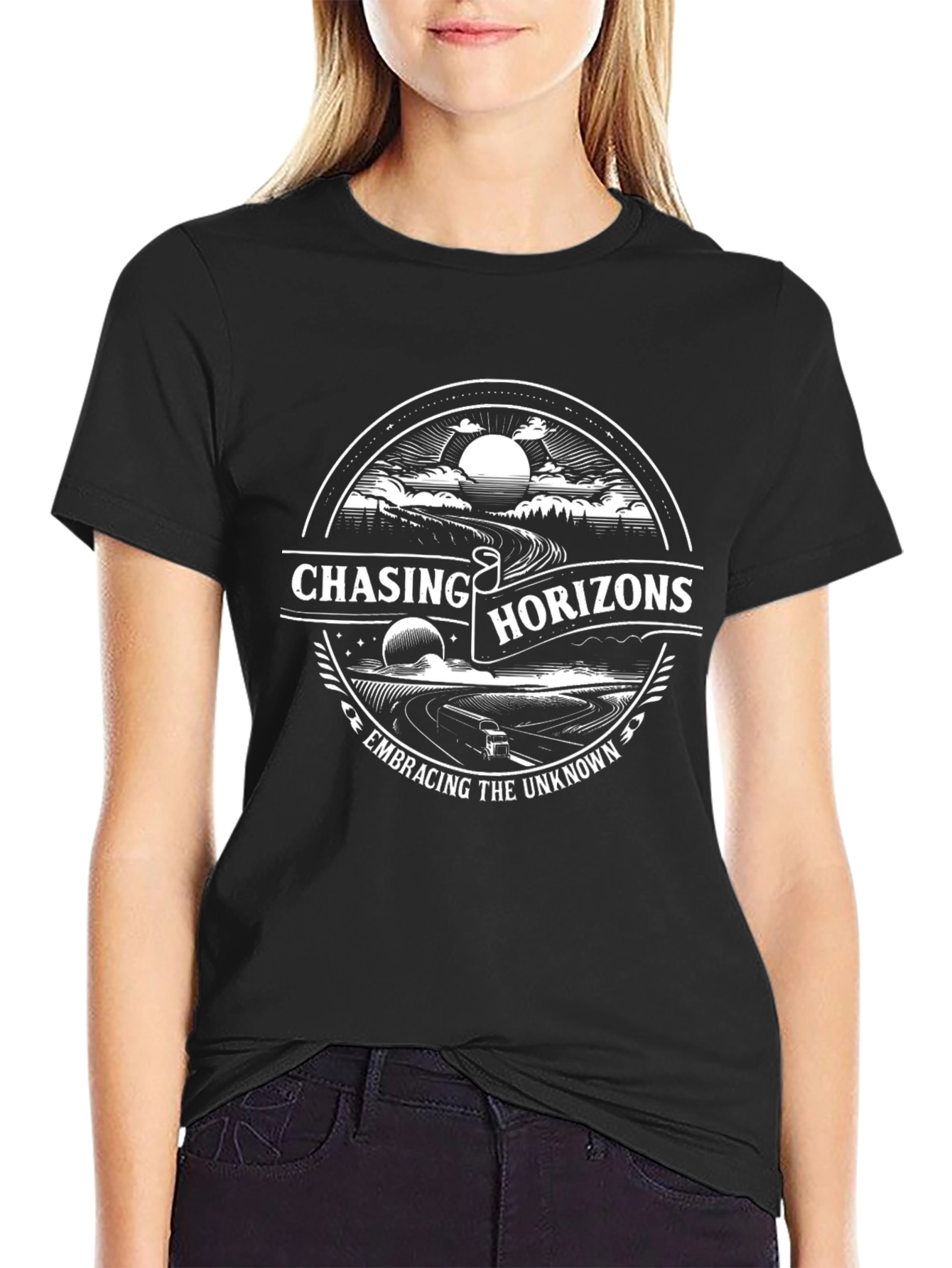 Chasing Horizons Graphic T-Shirt - Embrace the Unknown