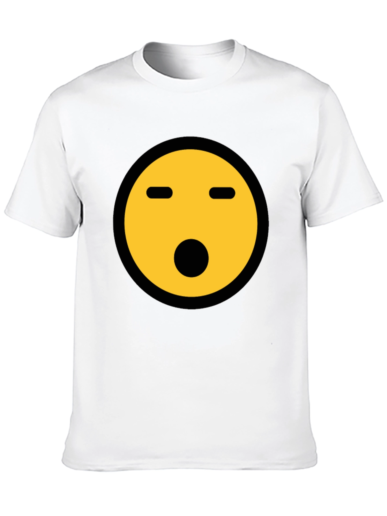 Shocked Emoji Graphic Tee - Black Crewneck