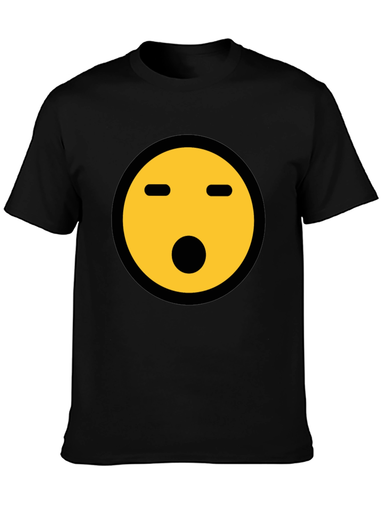 Shocked Emoji Graphic Tee - Black Crewneck