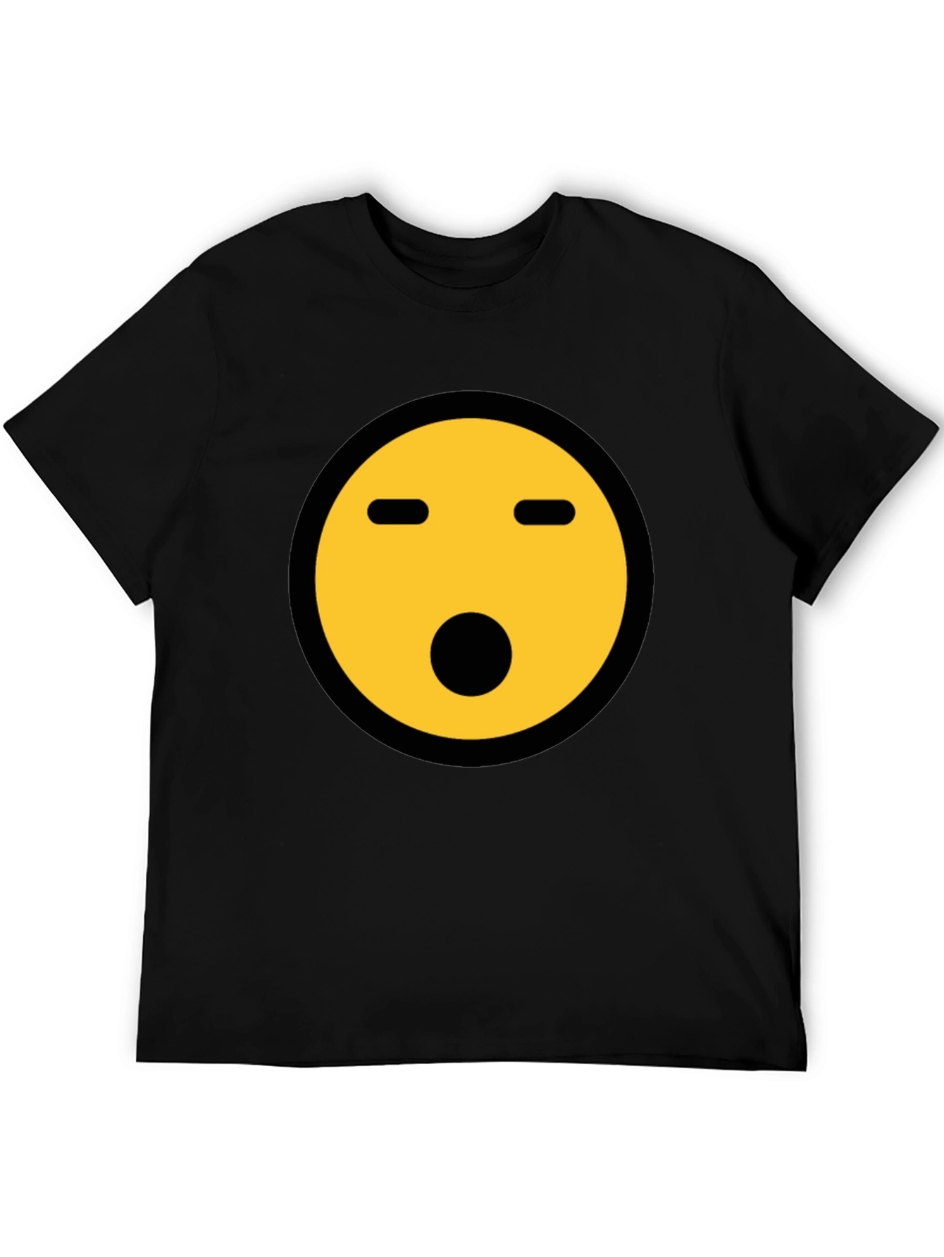 Shocked Emoji Graphic Tee - Black Crewneck
