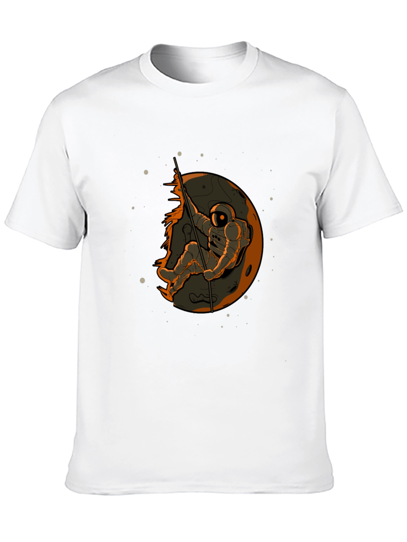 Astronaut on Moon Graphic T-Shirt - Space Adventure Tee