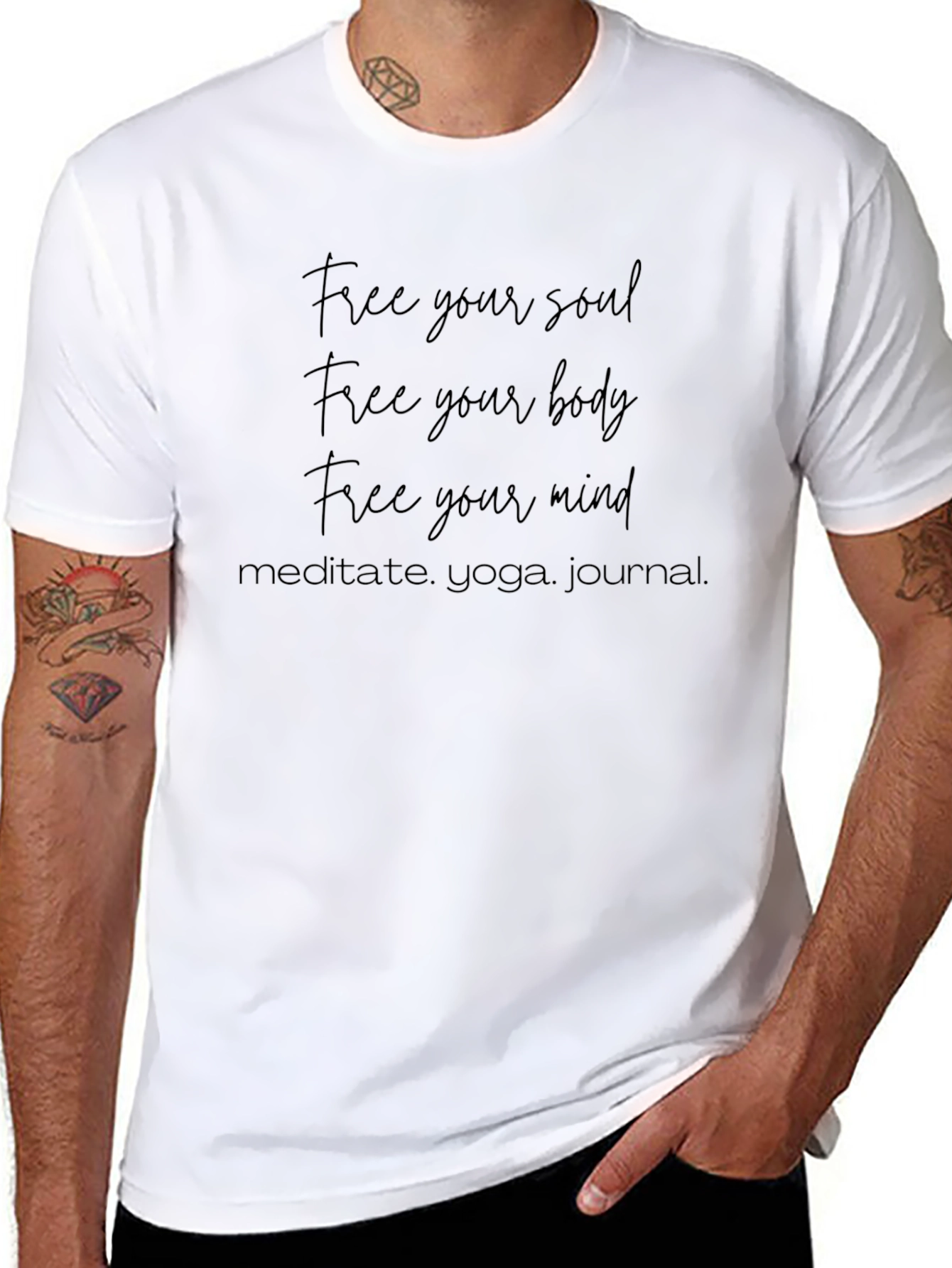 Free Your Soul T-Shirt - Meditate Yoga Journal Tee